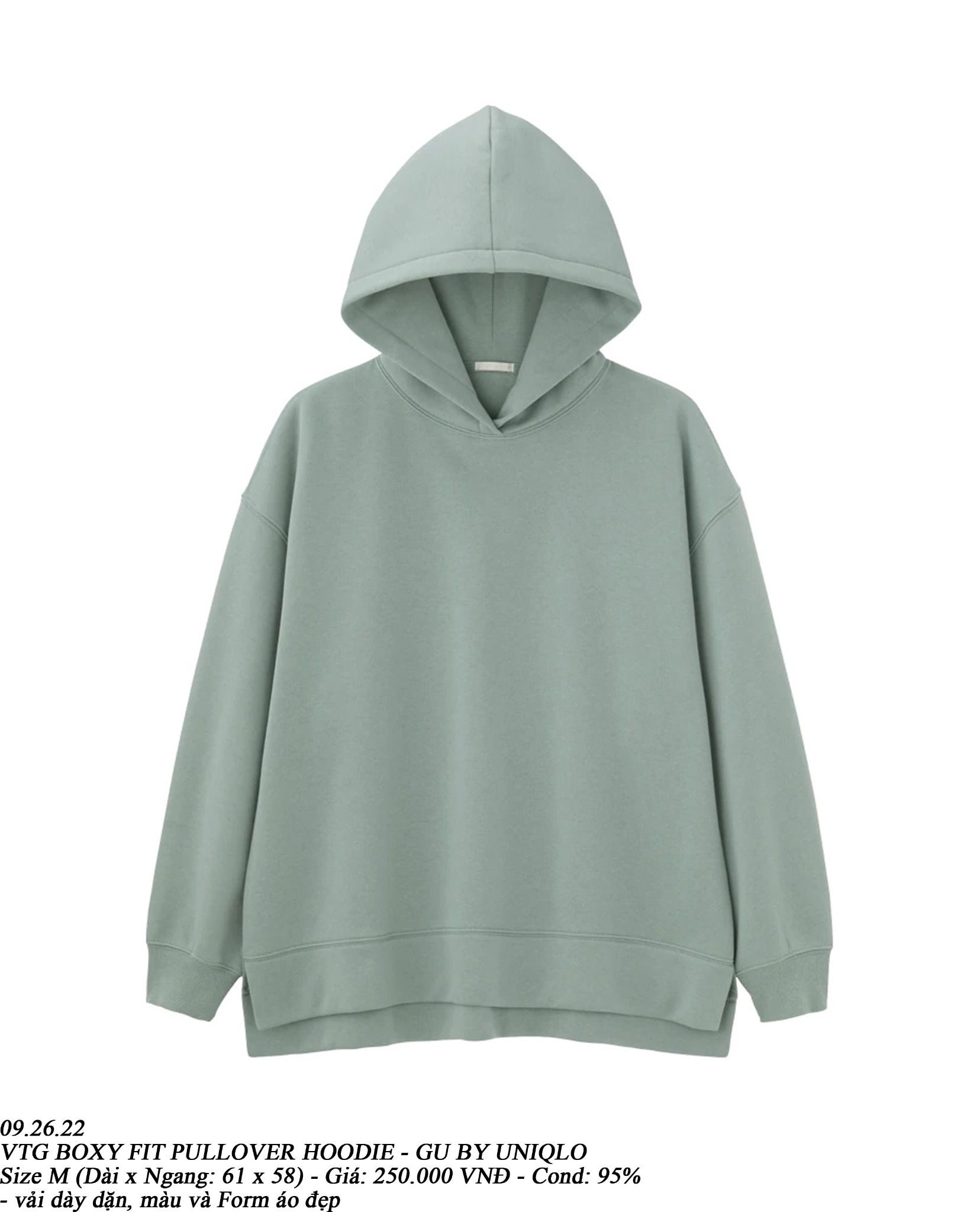 09.26.22 - VTG BOXY FIT PULLOVER HOODIE - GU BY UNIQLO