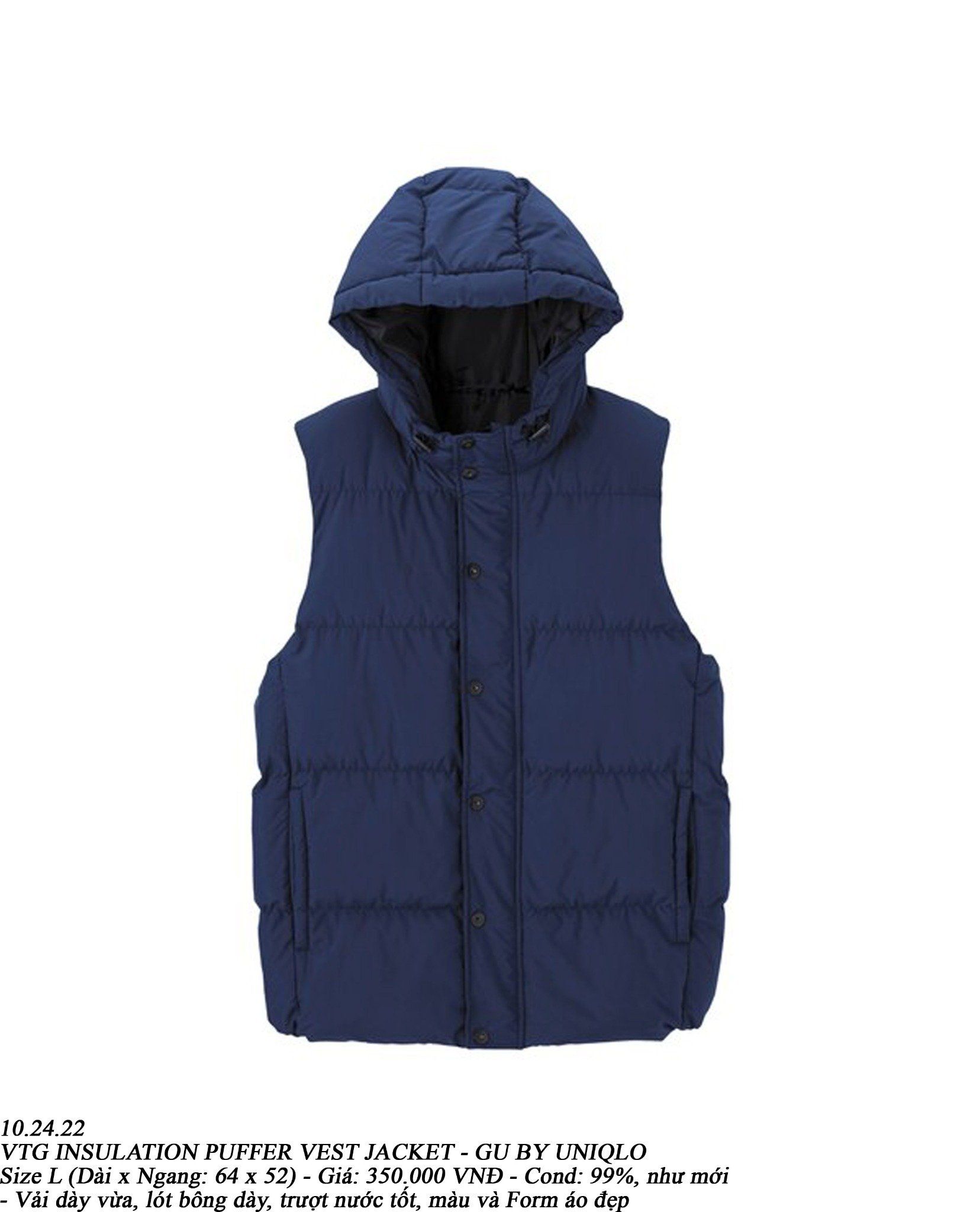 10.24.22 - VTG INSULATION PUFFER VEST JACKET - GU BY UNIQLO