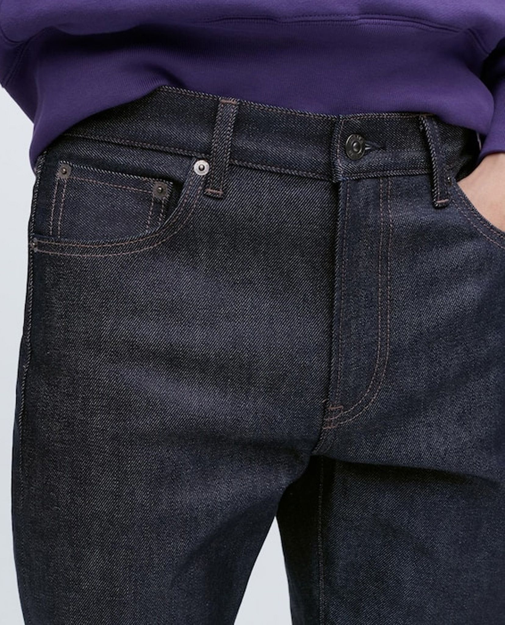 02.15.23 - VTG STRETCH SELVEDGE SLIM-FIT DENIM PANTS - UNIQLO