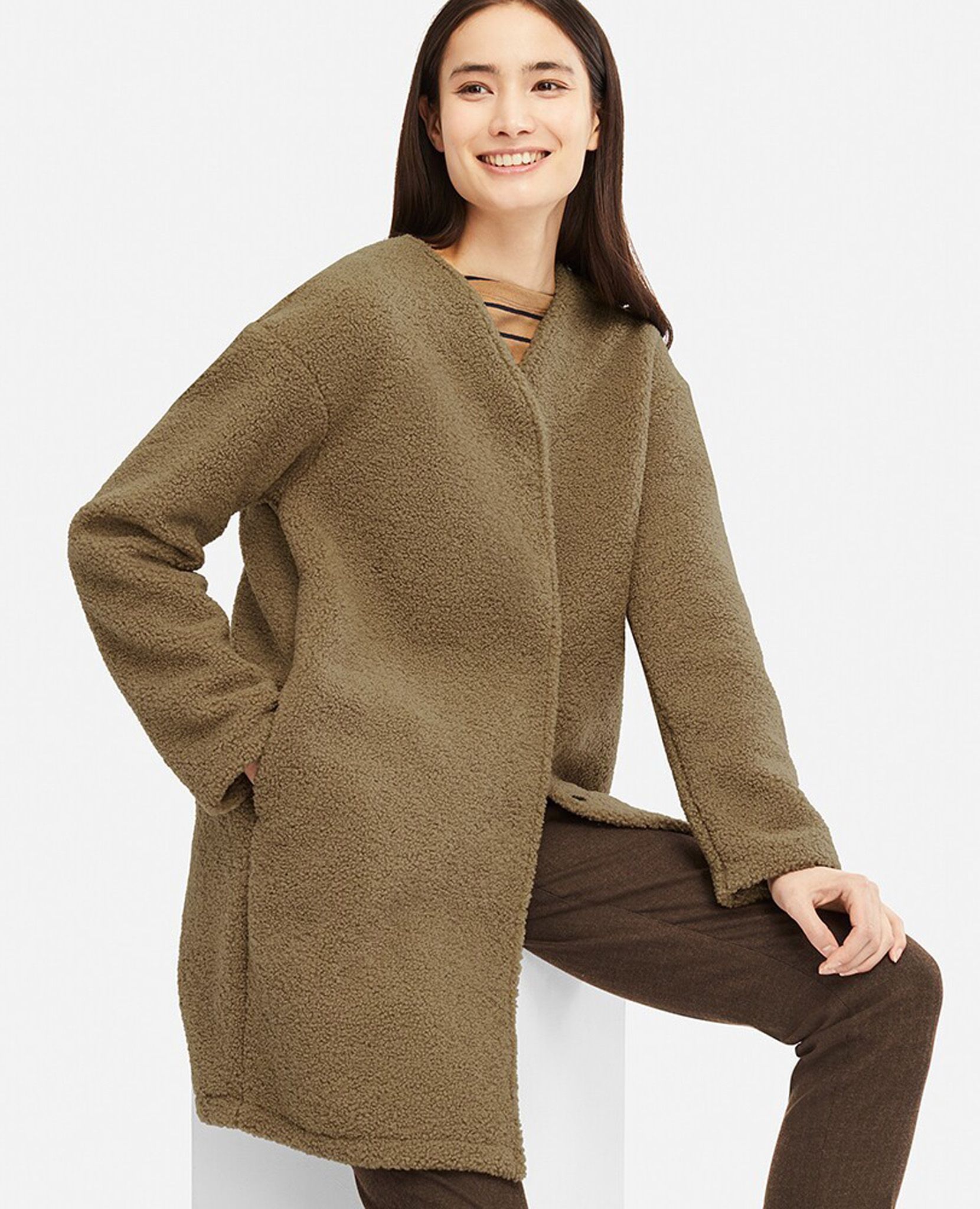 11.20.23 - VTG LONGLINE FLEECE JACKET - UNIQLO