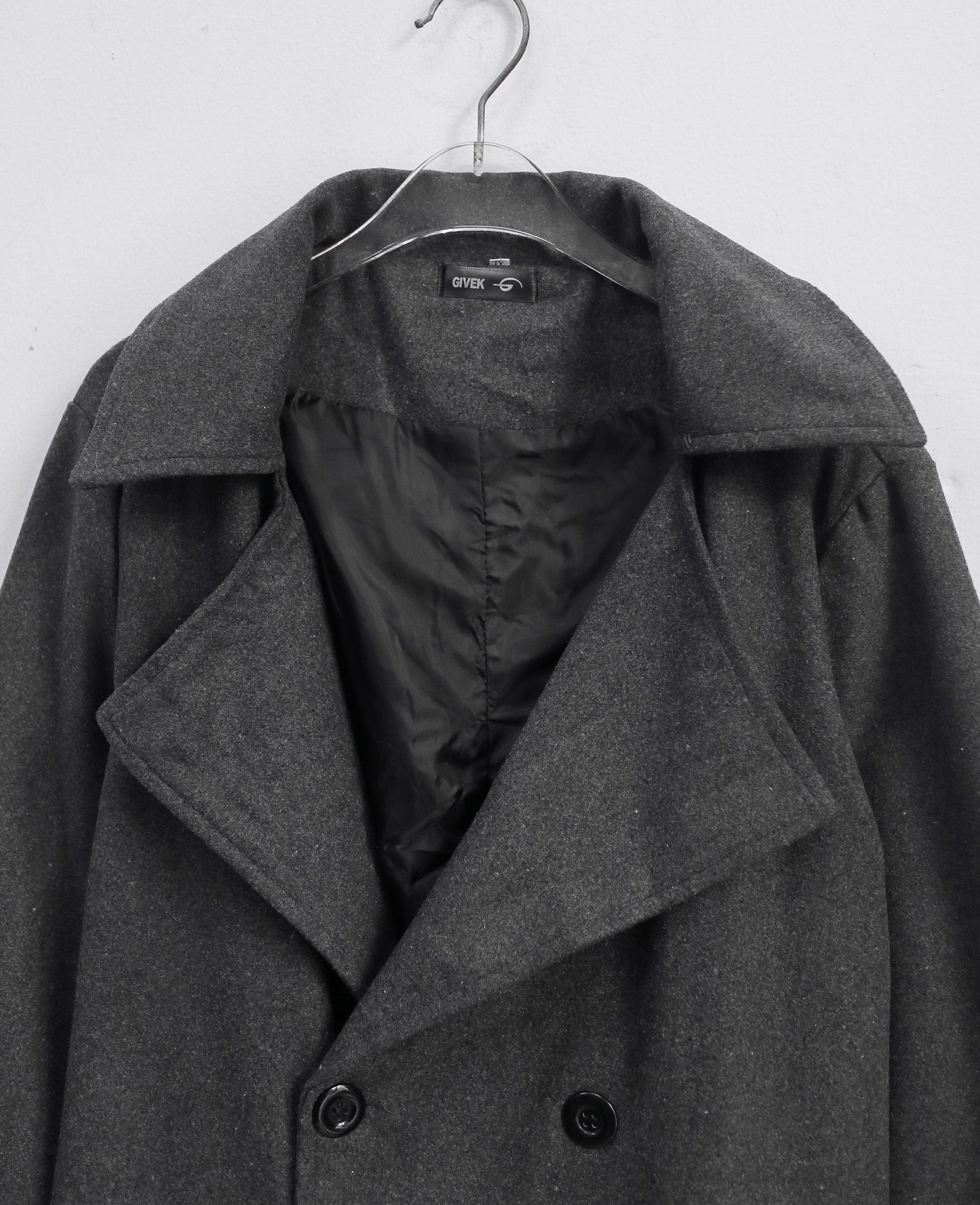 12.13.24 - VTG WOOL DOUBLE BREASTED LONGLINE BLAZER JACKET - GIVEK