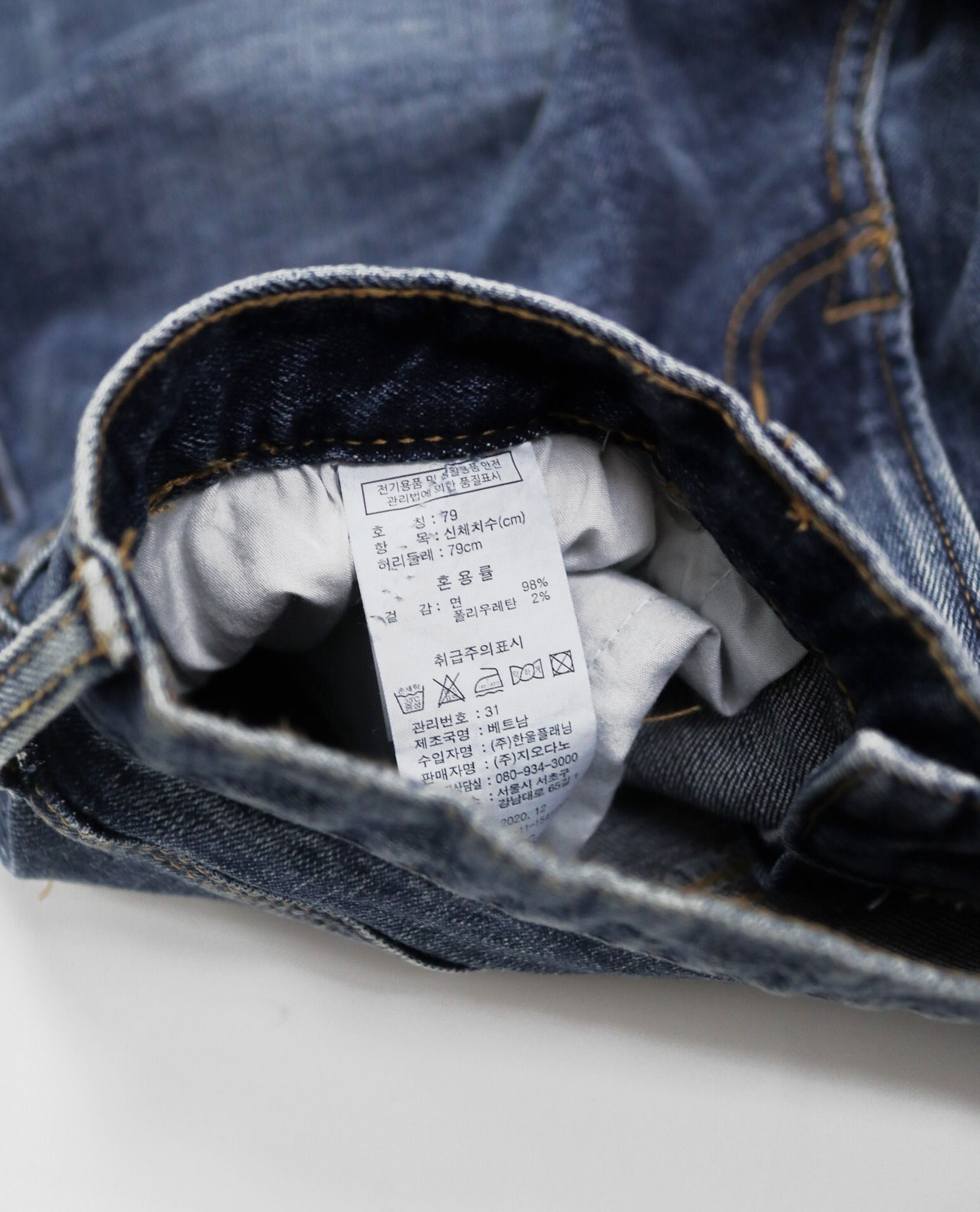 12.30.22 - VTG STANDARD FIT DENIM PANTS - GIORDANO