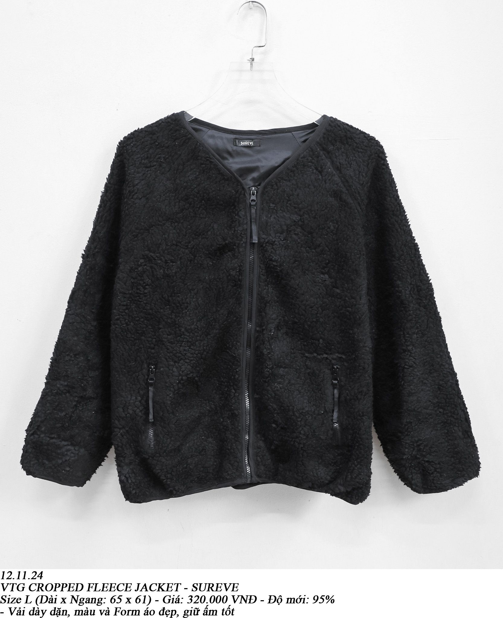 12.11.24 - VTG CROPPED FLEECE JACKET - SUREVE