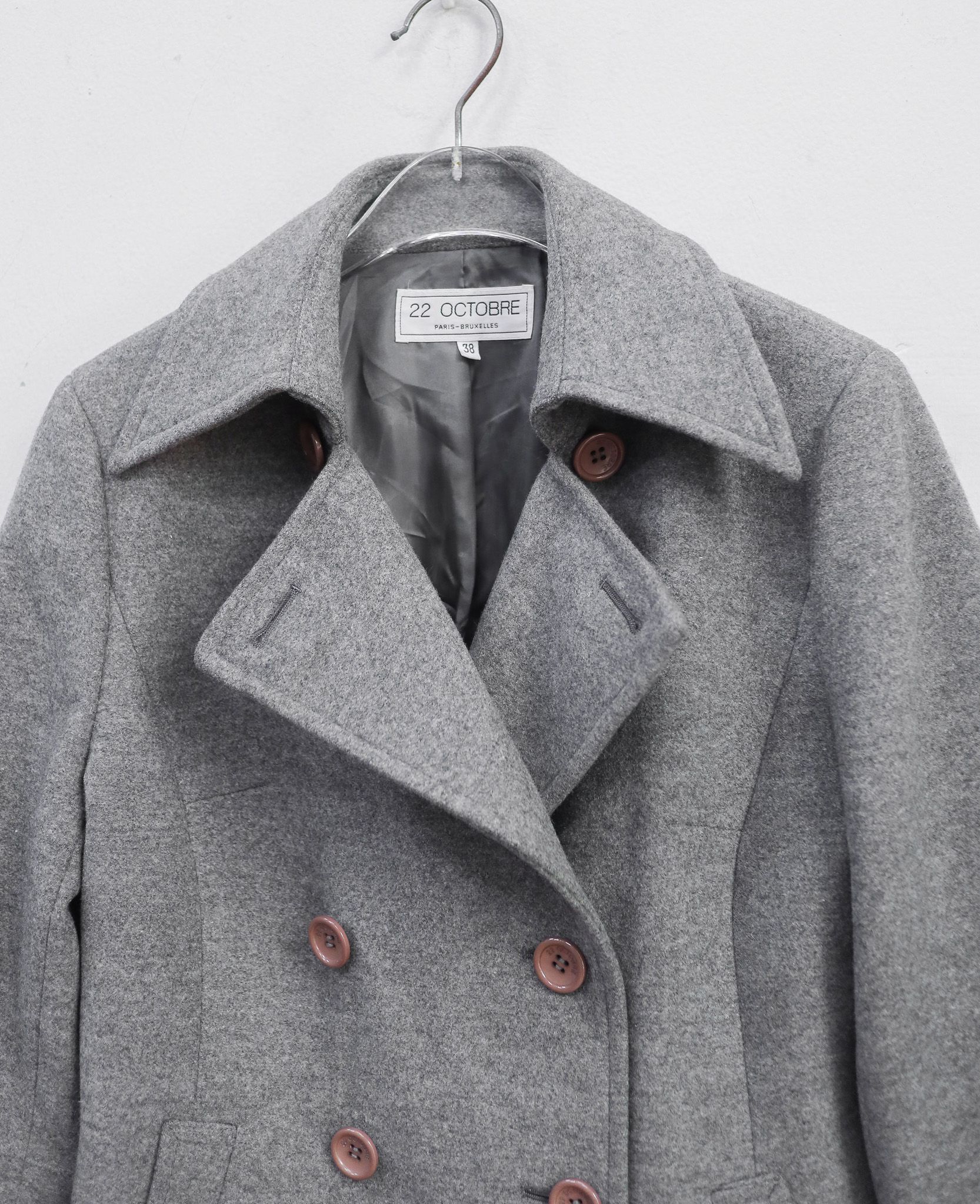 12.13.24 - VTG WOOL DOUBLE BREASTED BLAZER JACKET - 22 OCTOBRE