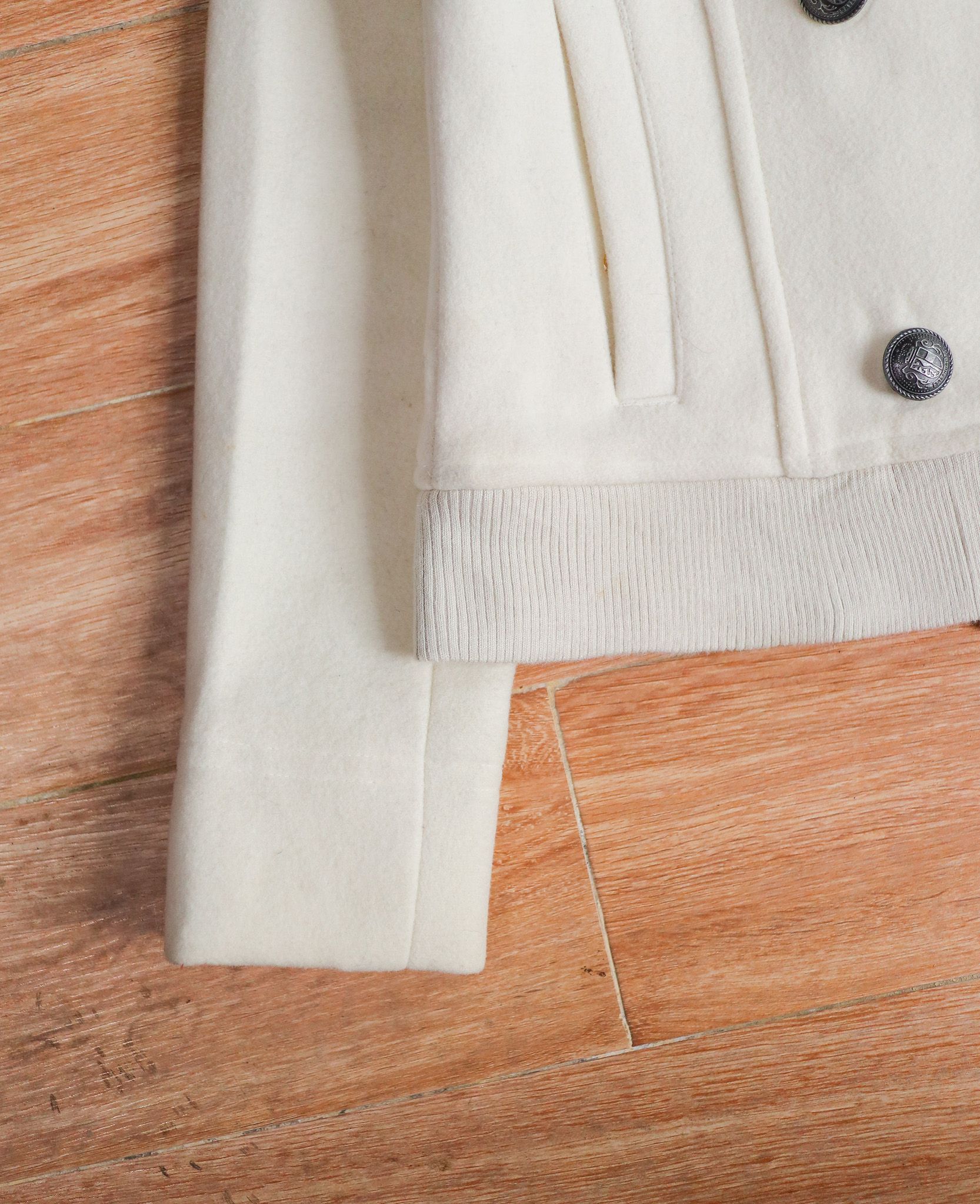 12.06.24 - VTG DOUBLE BREASTED CROPPED WOOL JACKET - H.S.N