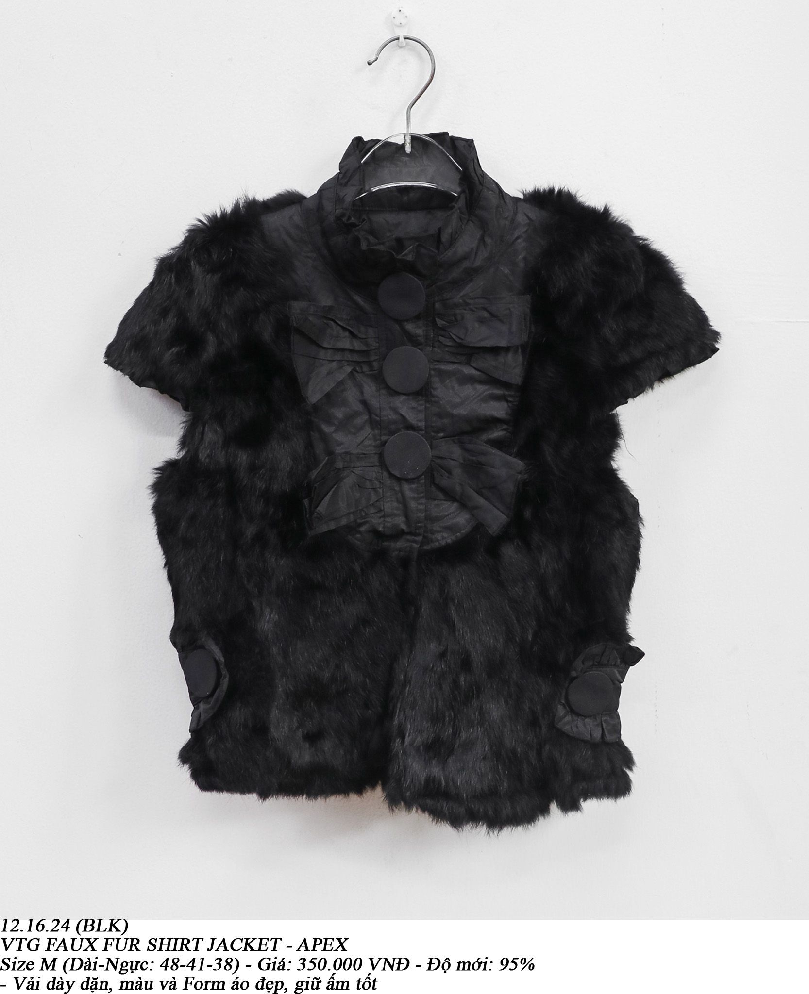 12.16.24 - VTG FAUX FUR SHIRT JACKET - APEX