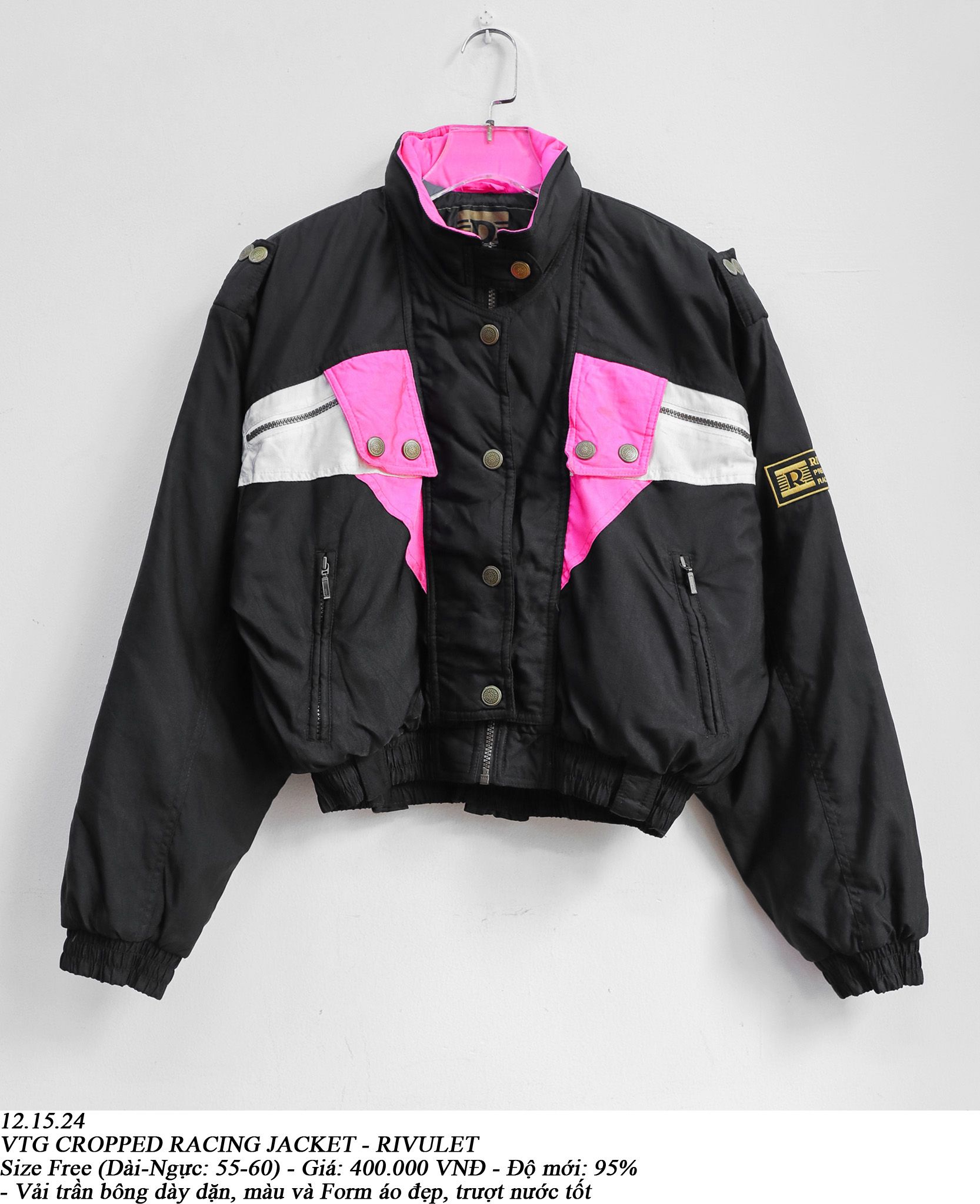 12.15.24 - VTG CROPPED RACING JACKET - RIVULET