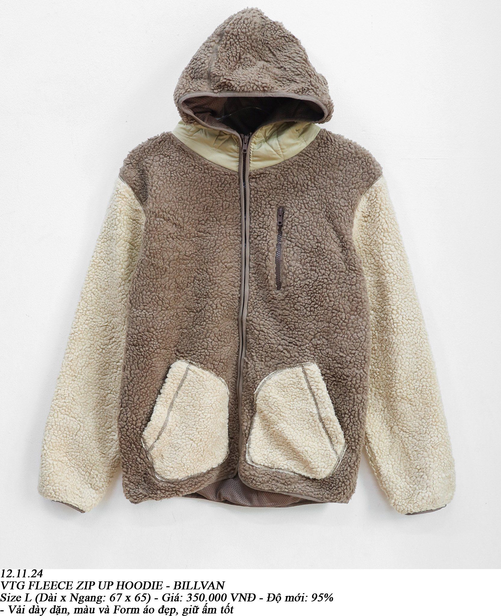 12.11.24 - VTG FLEECE ZIP UP HOODIE - BILLVAN