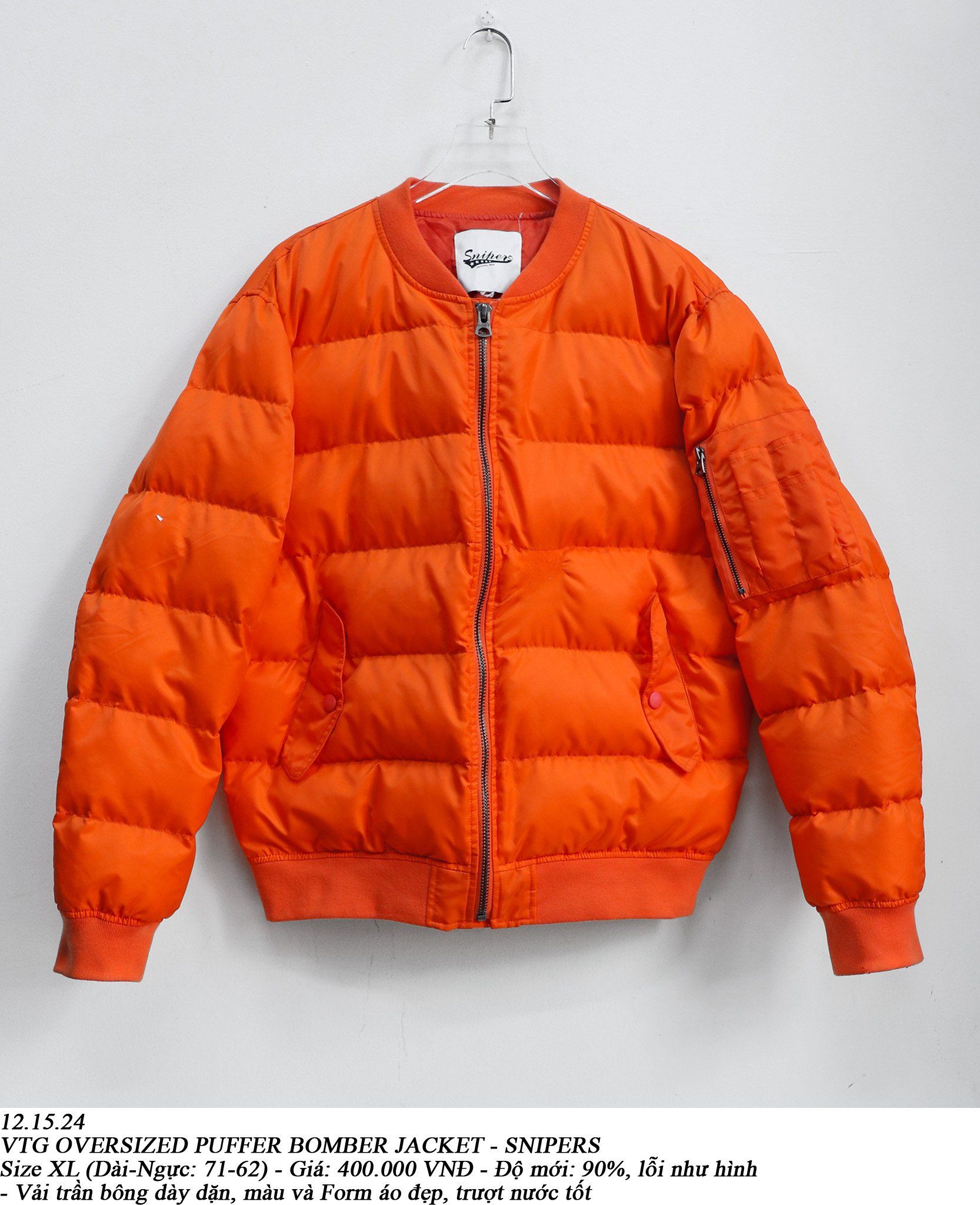 12.15.24 - VTG OVERSIZED PUFFER BOMBER JACKET - SNIPERS