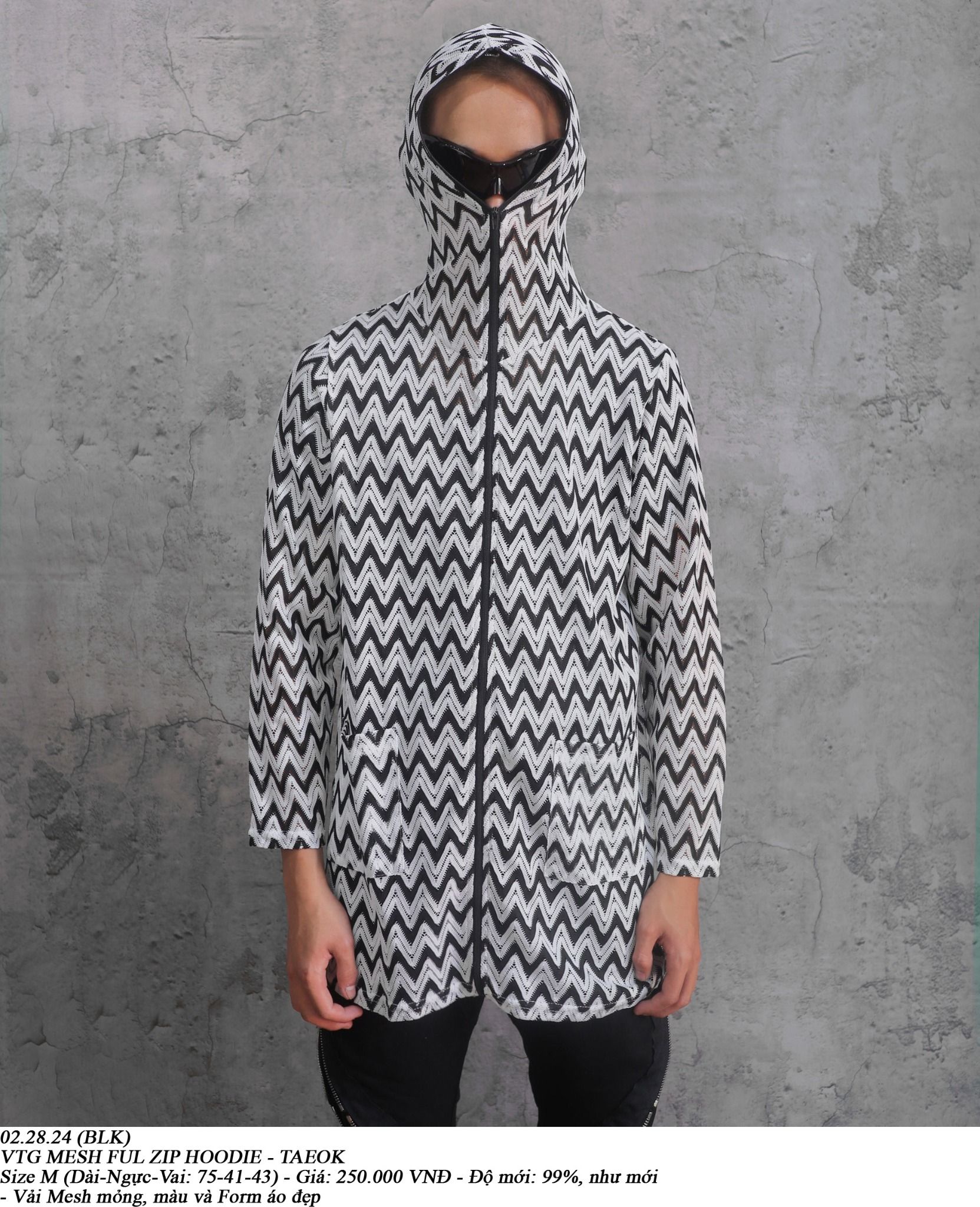 02.28.24 - VTG MESH FULL ZIP HOODIE - TAEOK