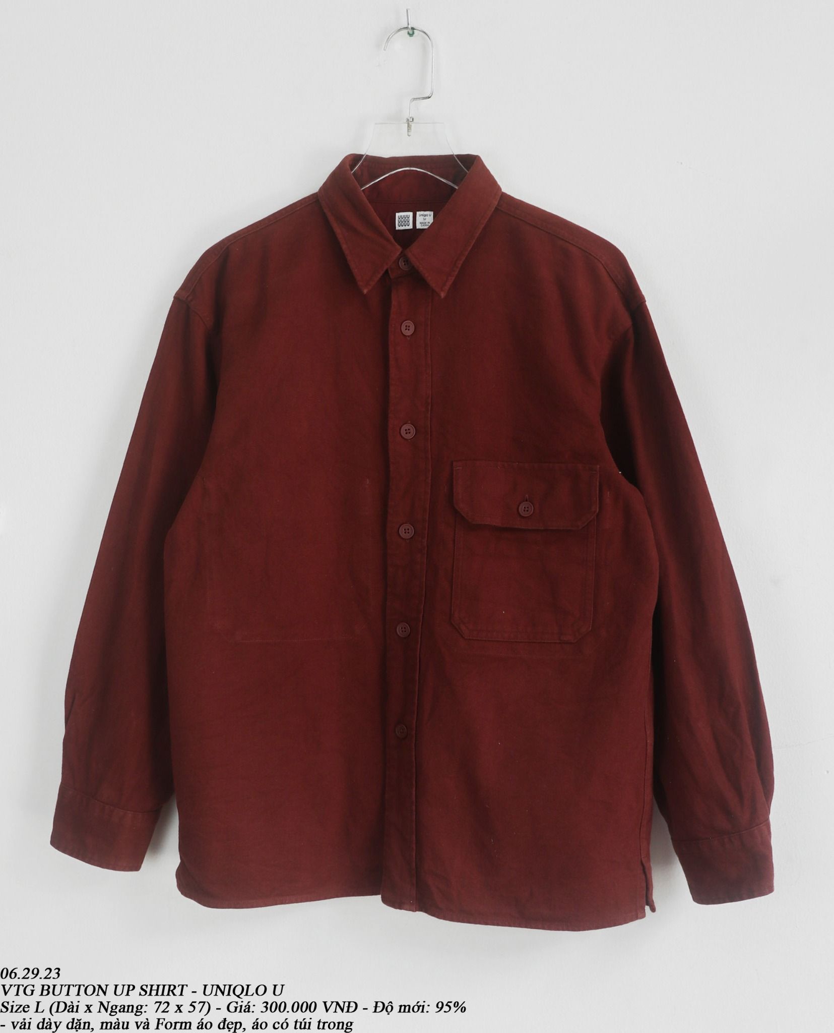 06.29.23 - VTG BUTTON UP SHIRT - UNIQLO U