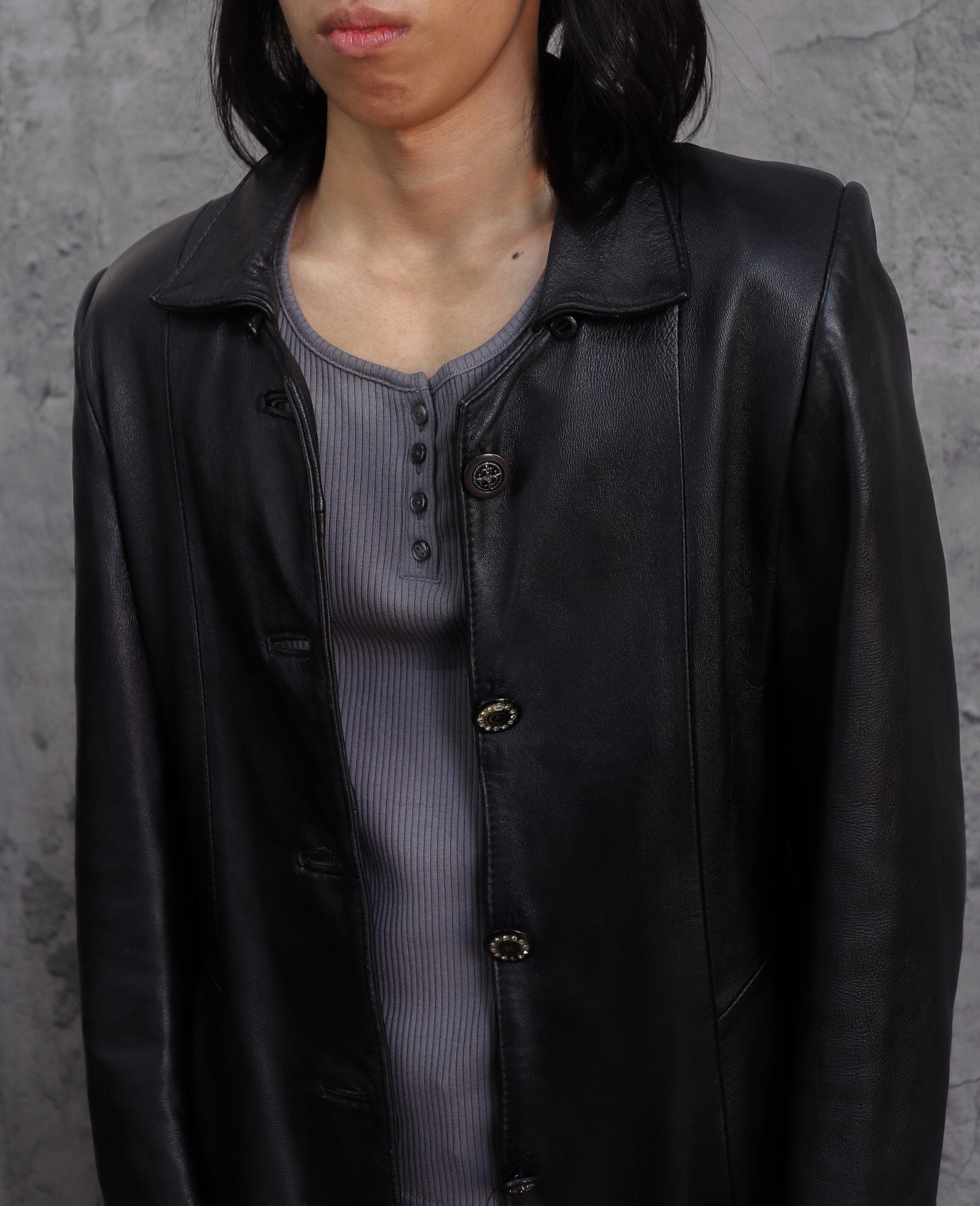 02.28.24 - VTG LEATHER COAT JACKET