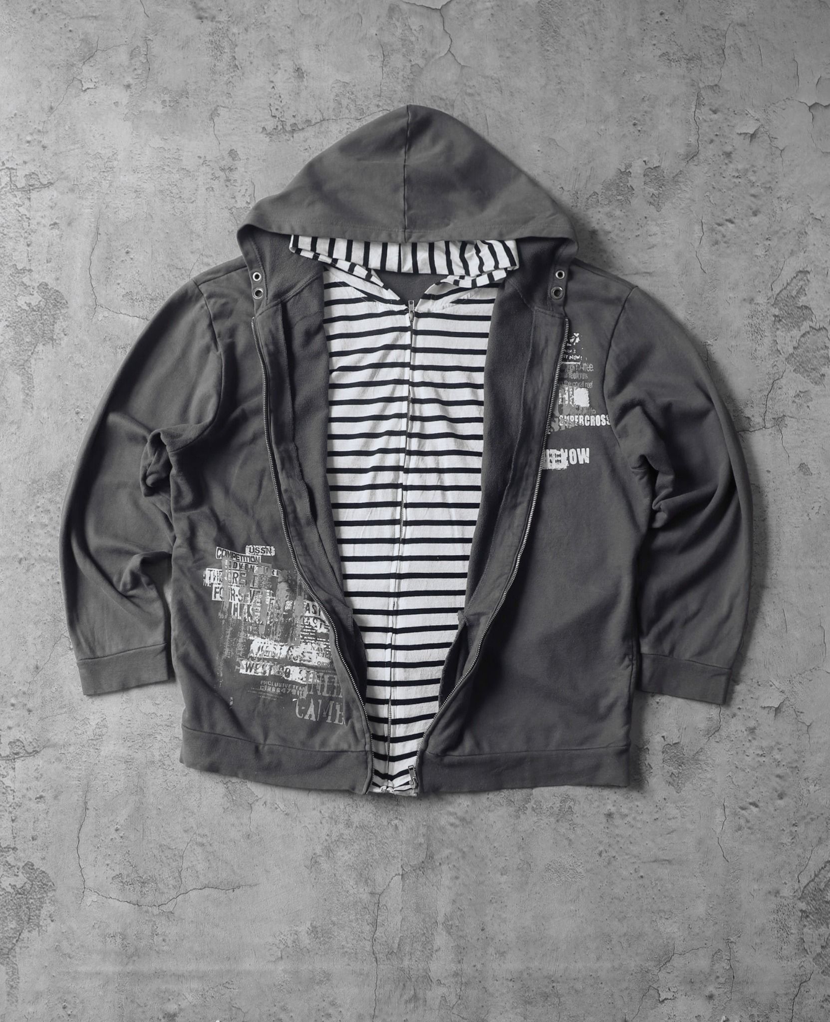 02.28.24 - VTG DOUBLE LAYERED ZIP HOODIE - FREE BEAT