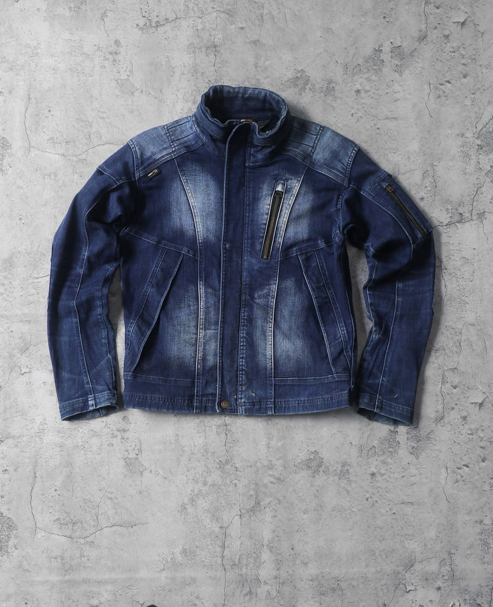02.28.24 - VTG CROPPED BIKER DENIM JACKET - IWZ X FIELD CORE