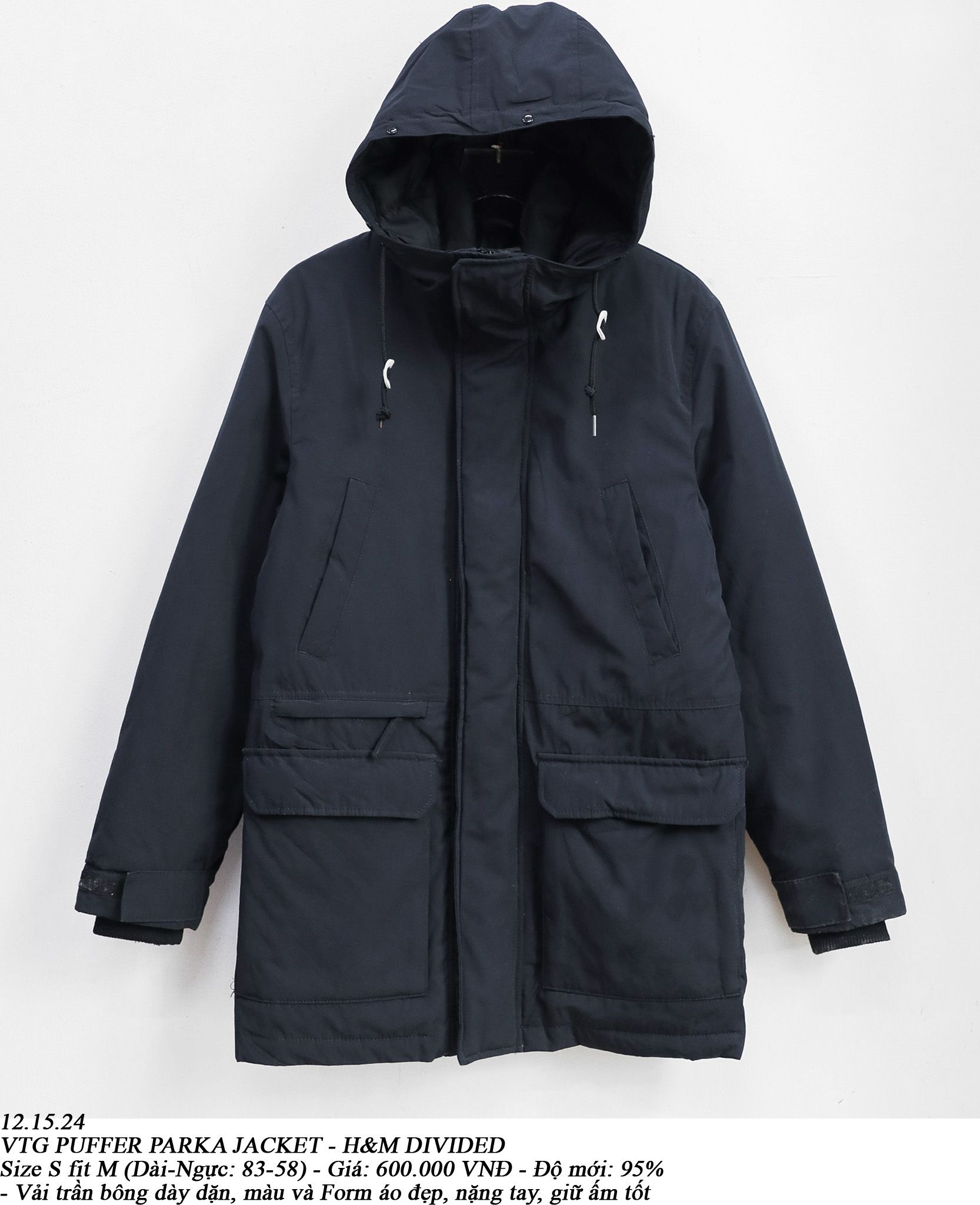 12.15.24 - VTG PUFFER PARKA JACKET - H&M DIVIDED