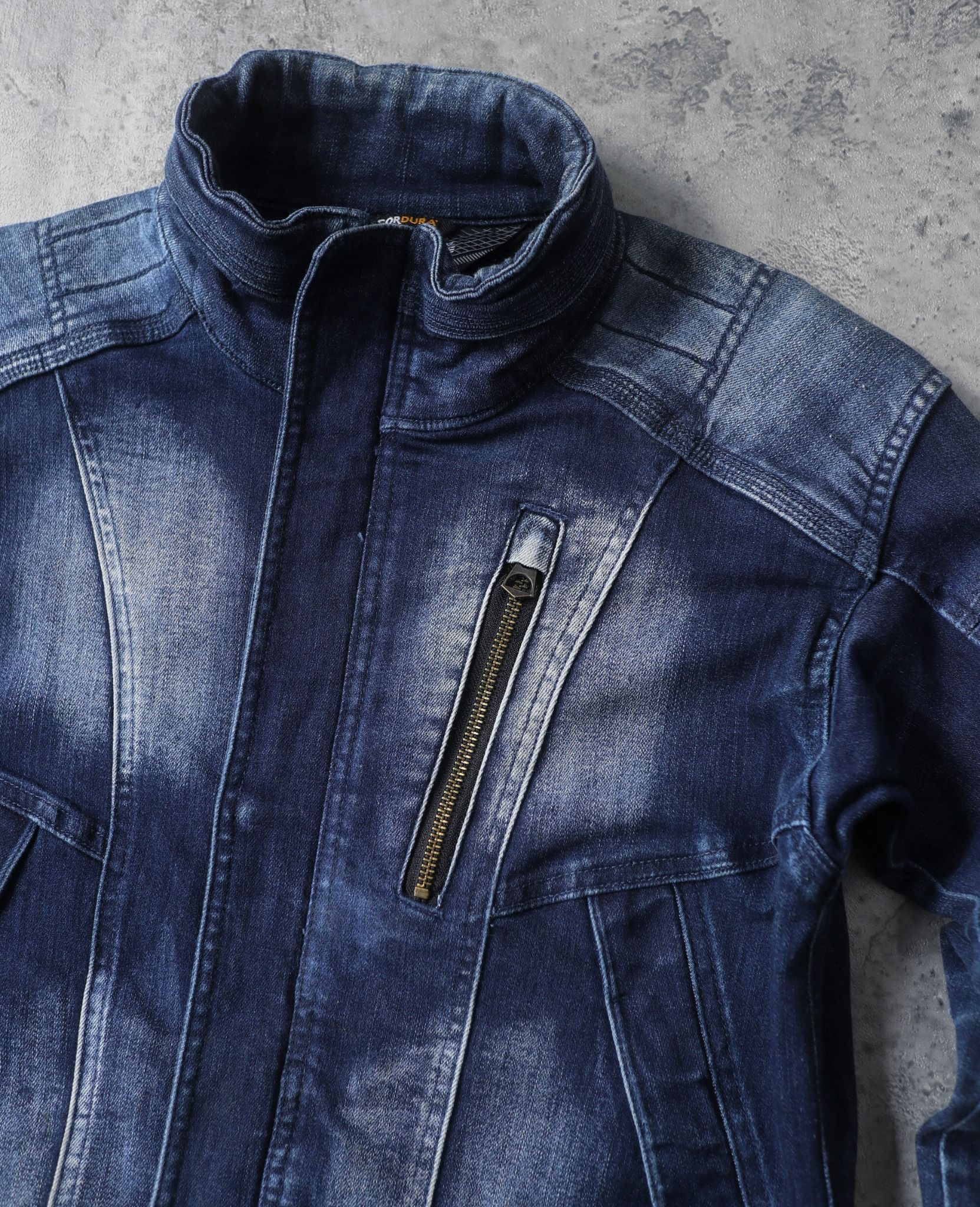 02.28.24 - VTG CROPPED BIKER DENIM JACKET - IWZ X FIELD CORE