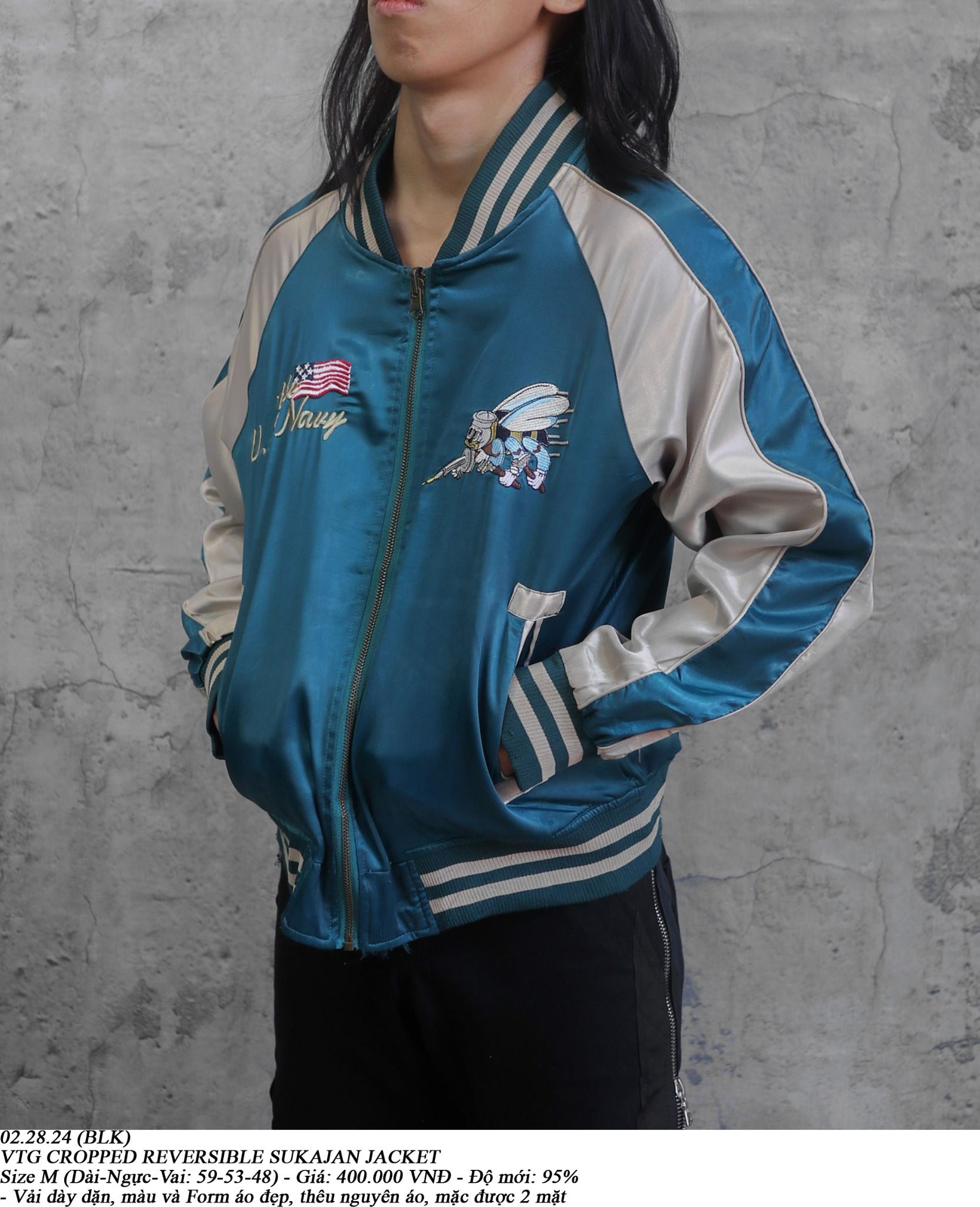 02.28.24 - VTG CROPPED REVERSIBLE SUKAJAN JACKET