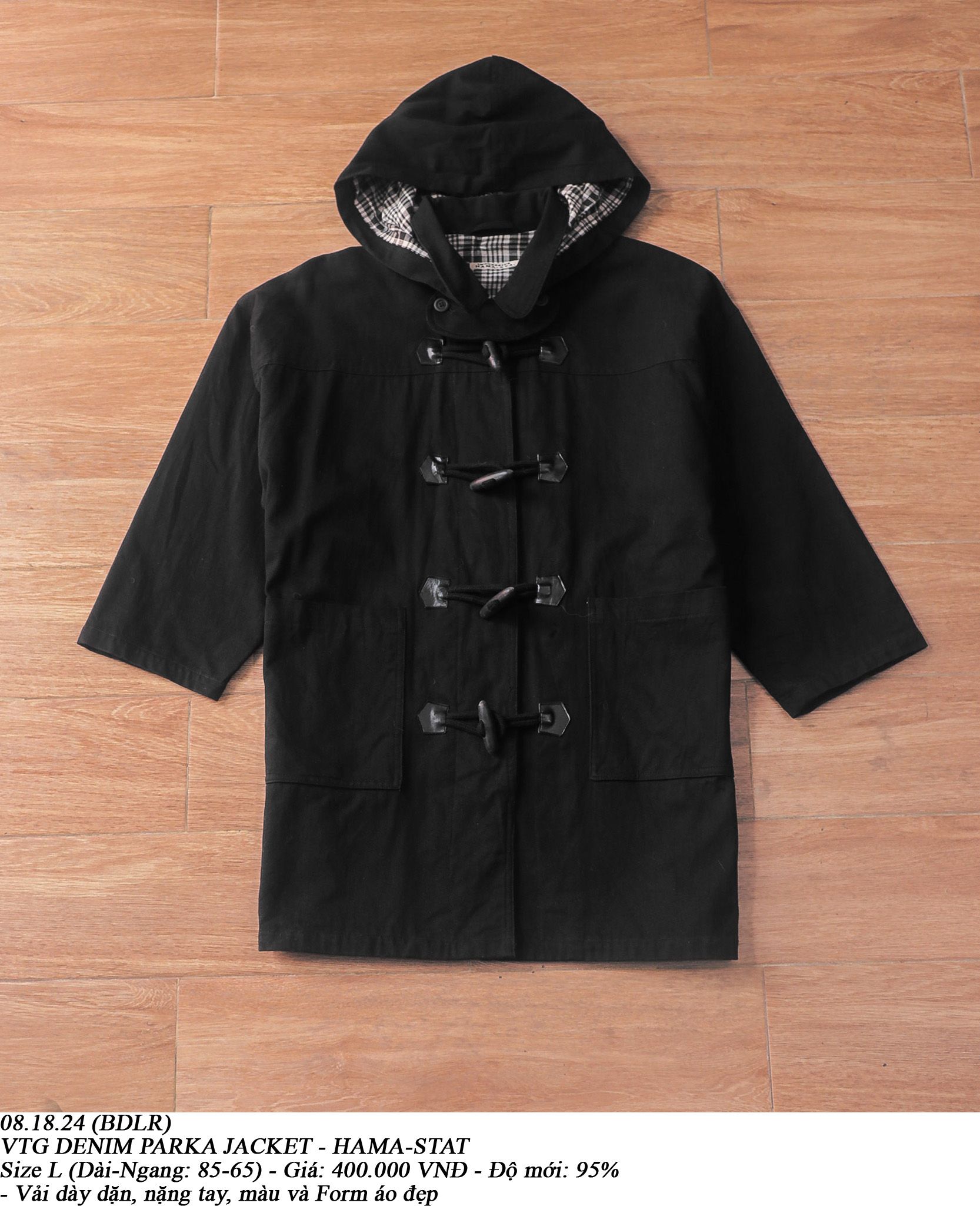 08.18.24 - VTG DENIM PARKA JACKET - HAMA-STAT