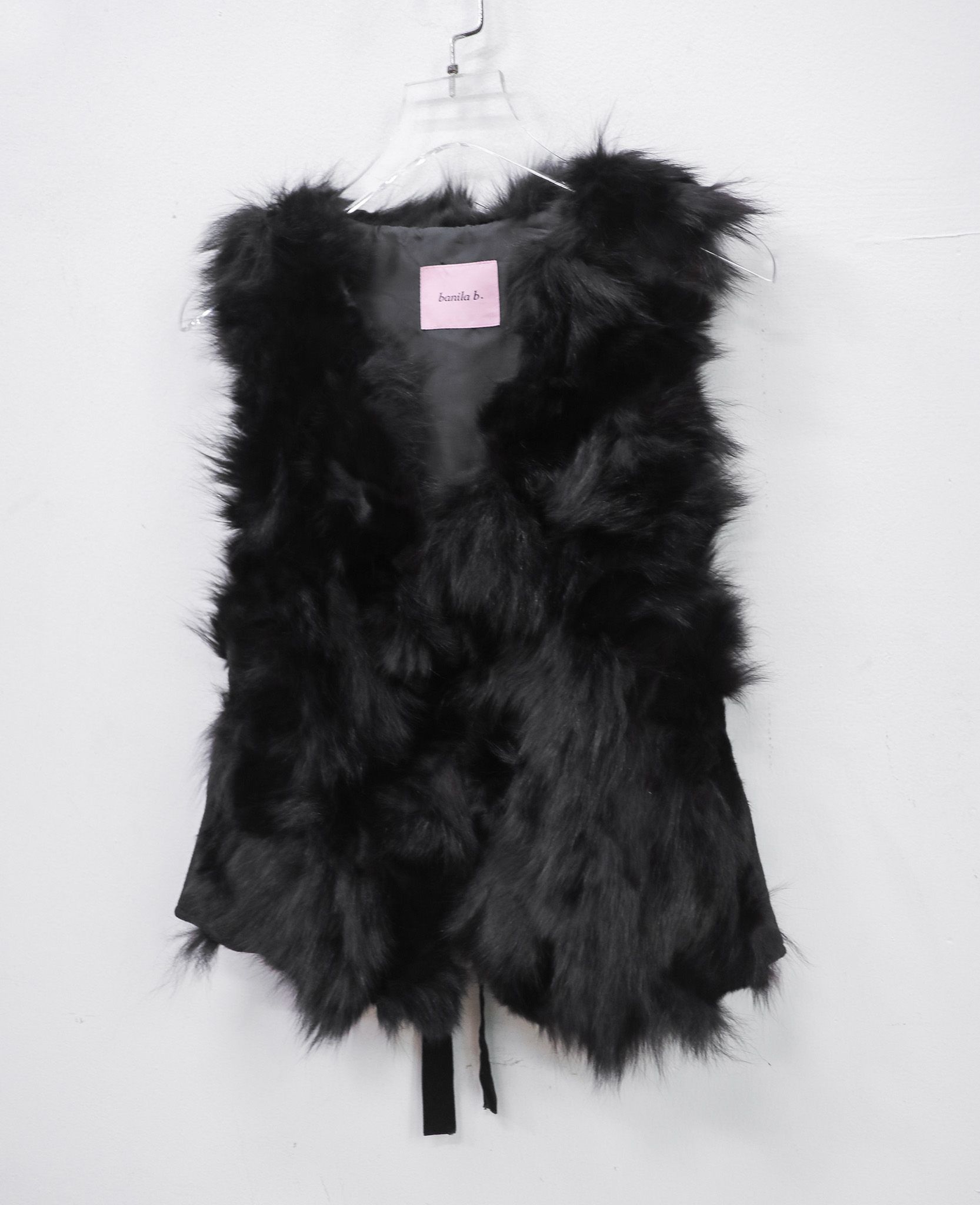 12.20.24 - VTG CROPPED FAUX FUR VEST JACKET - BANILA B