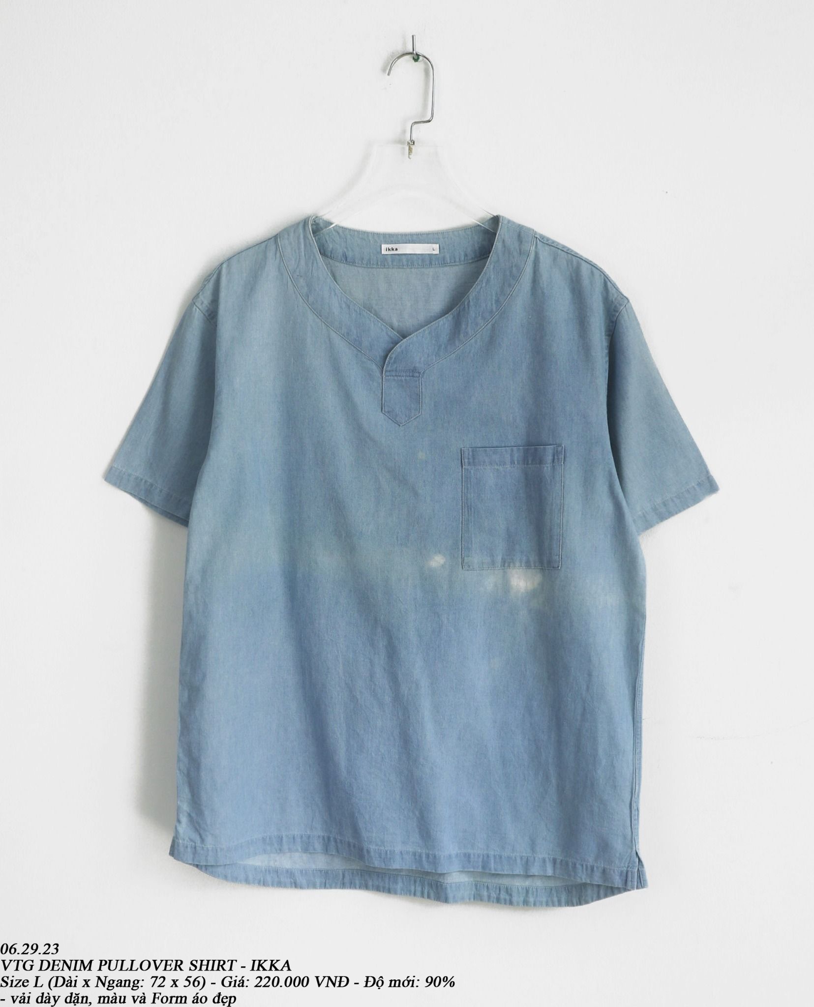 06.29.23 - VTG DENIM PULLOVER SHIRT - IKKA