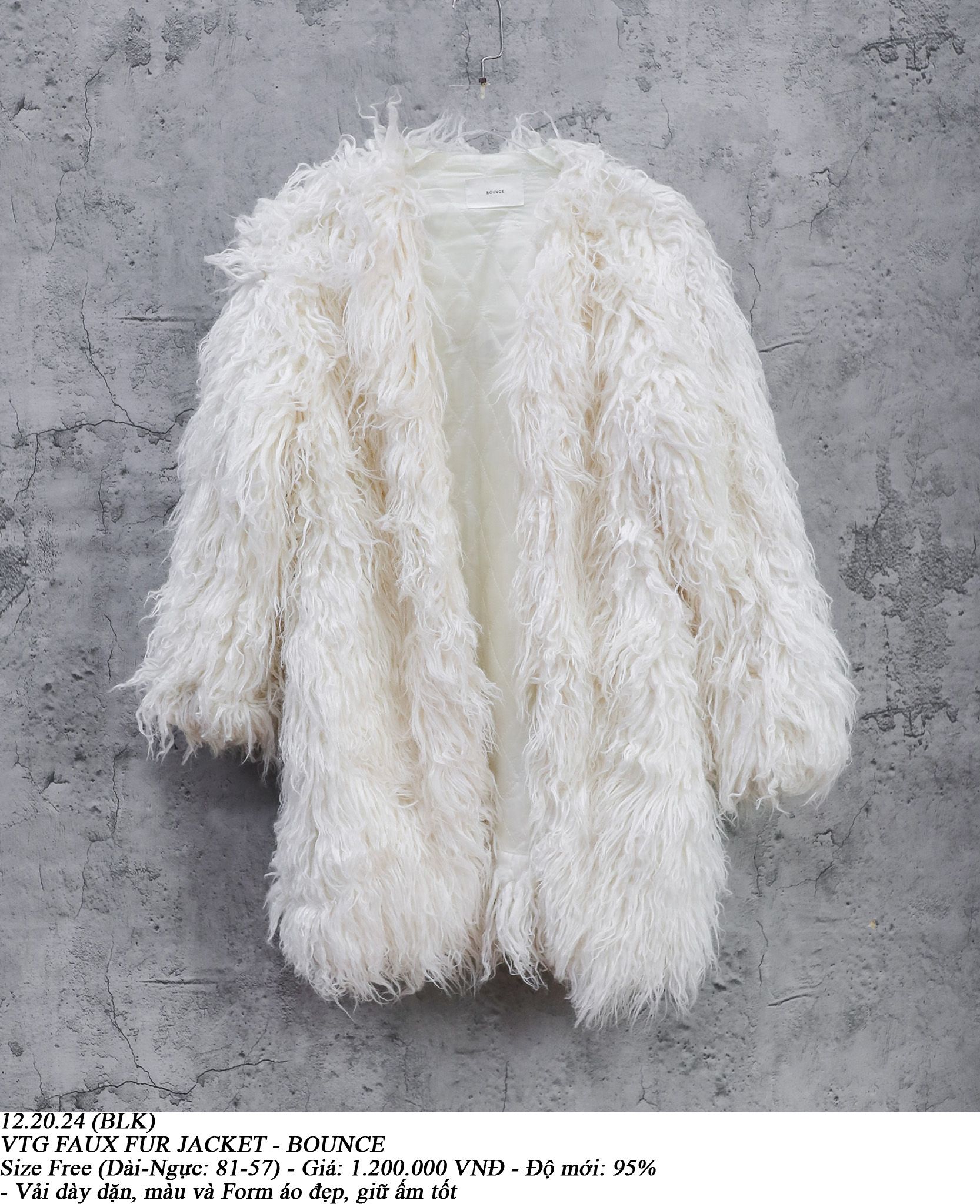 12.20.24 - VTG FAUX FUR JACKET - BOUNCE