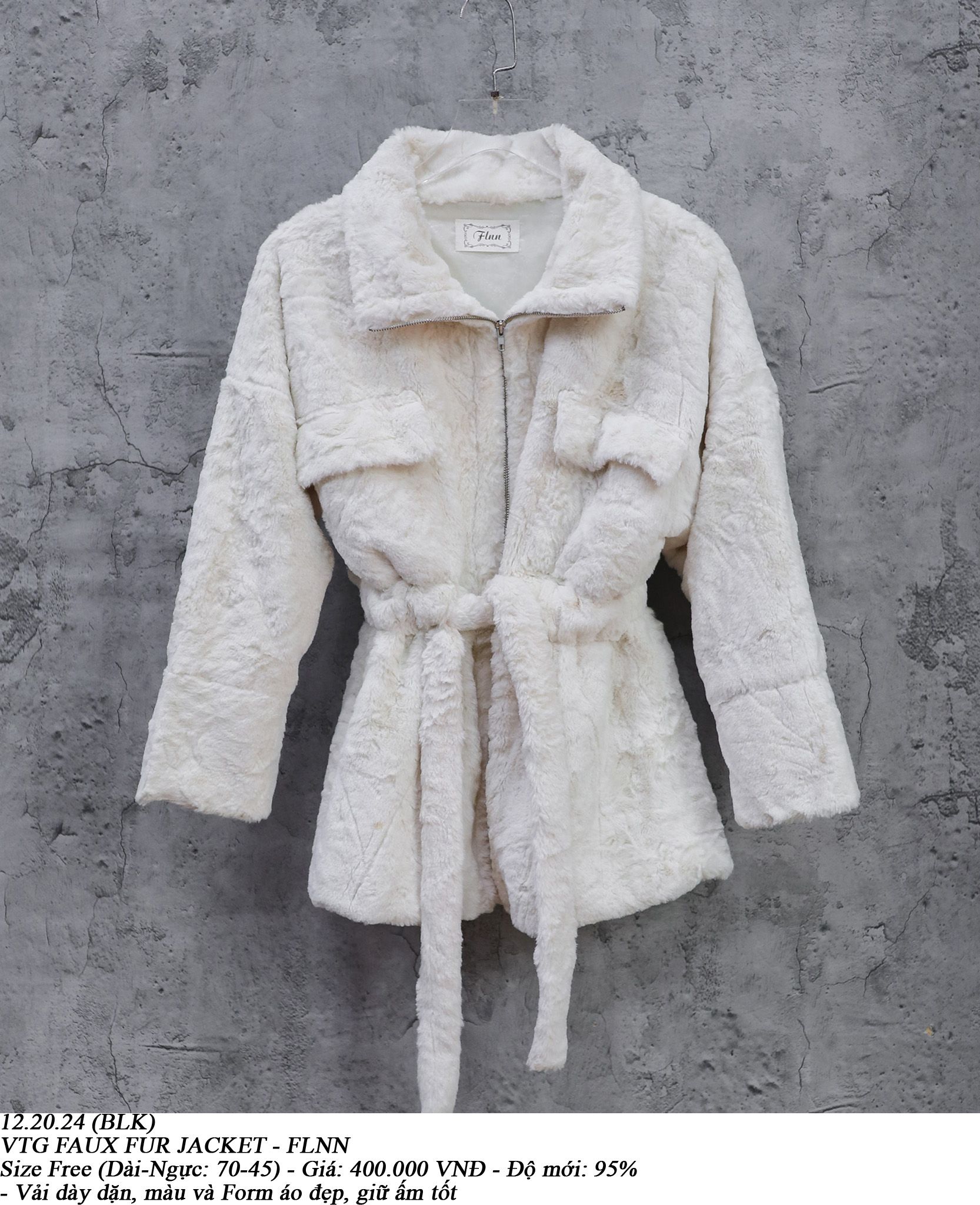 12.20.24 - VTG FAUX FUR JACKET - FLNN
