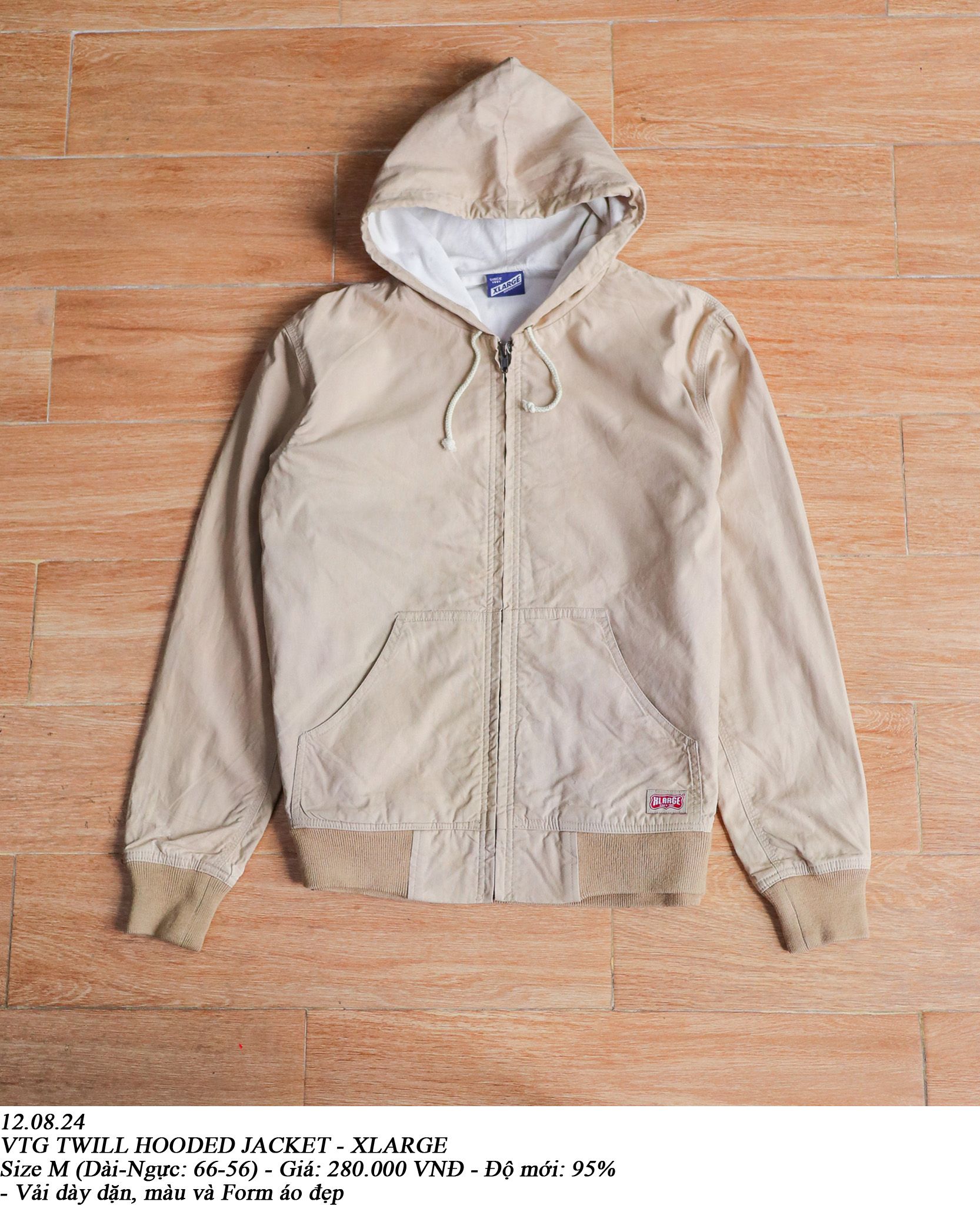 12.08.24 - VTG TWILL HOODED JACKET - XLARGE