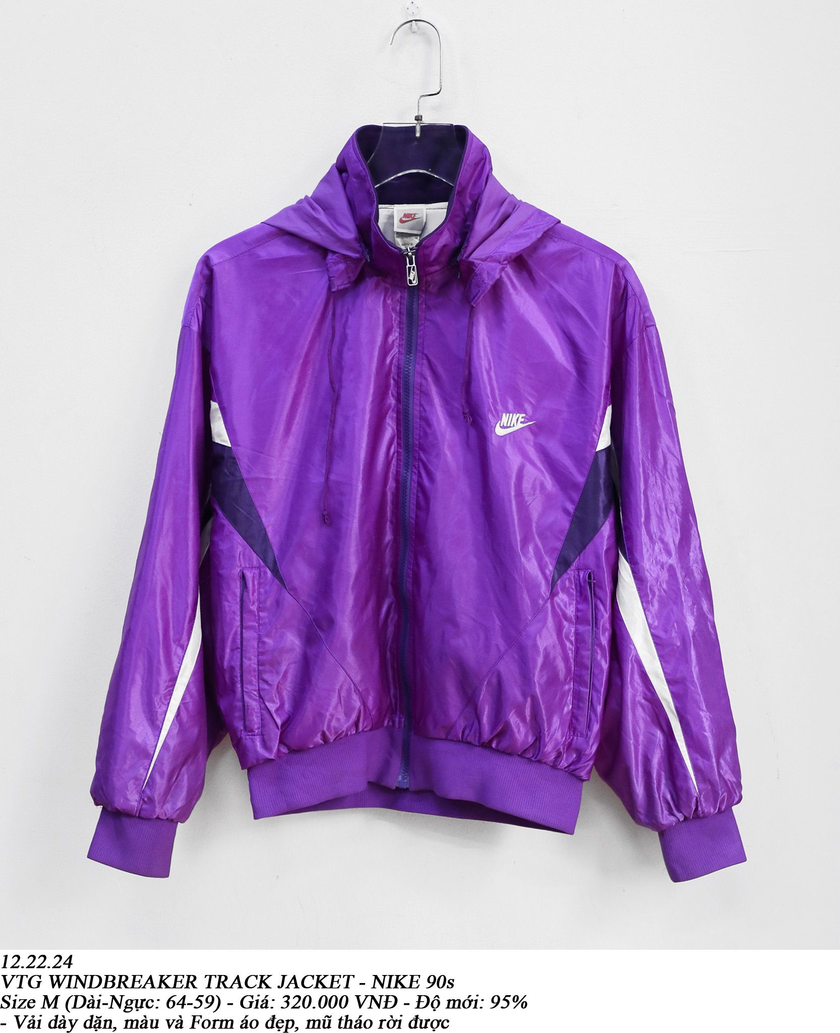 12.22.24 - VTG WINDBREAKER TRACK JACKET - NIKE 90s
