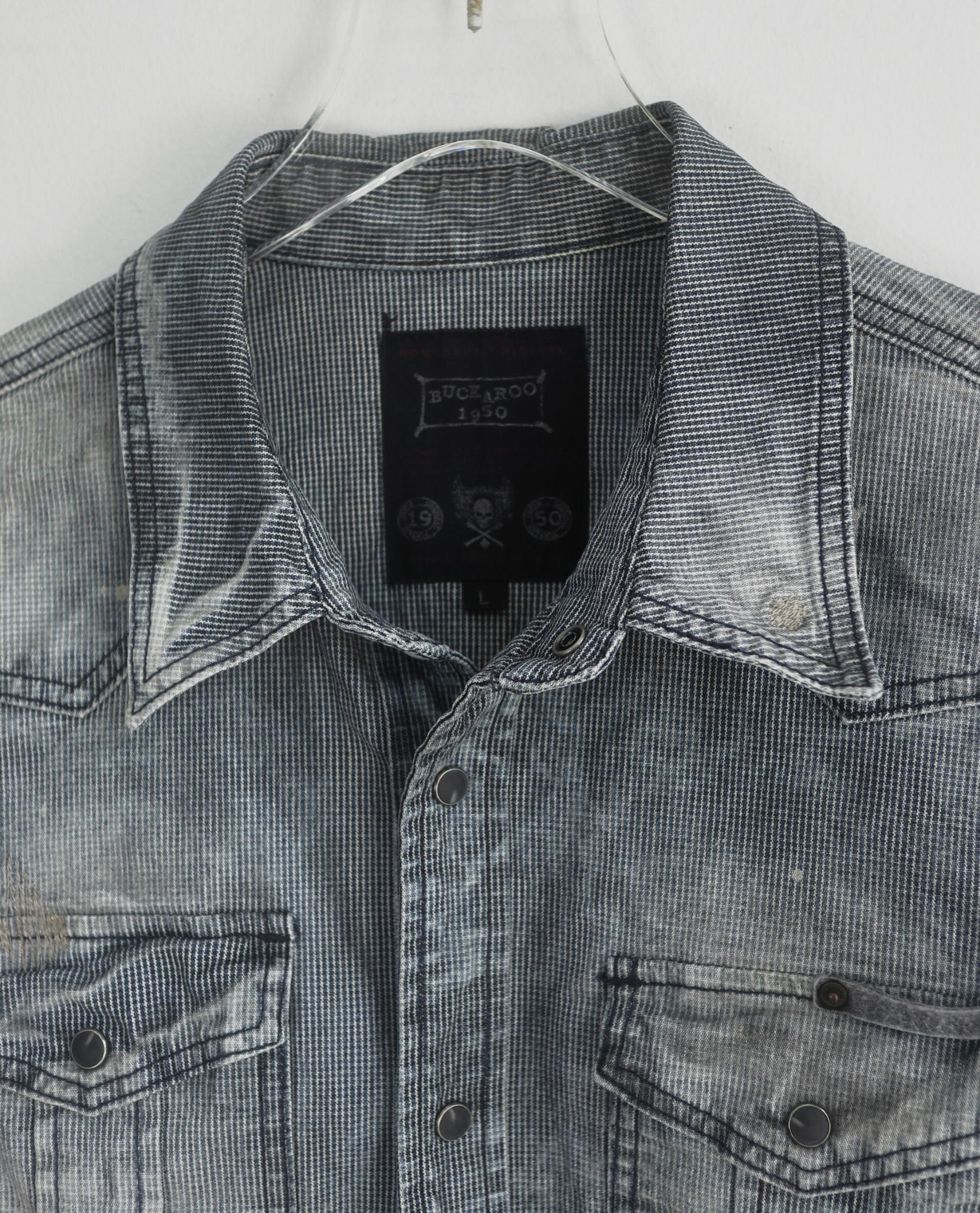 06.29.23 - VTG DENIM BUTTON UP SHIRT - BUCKAROO