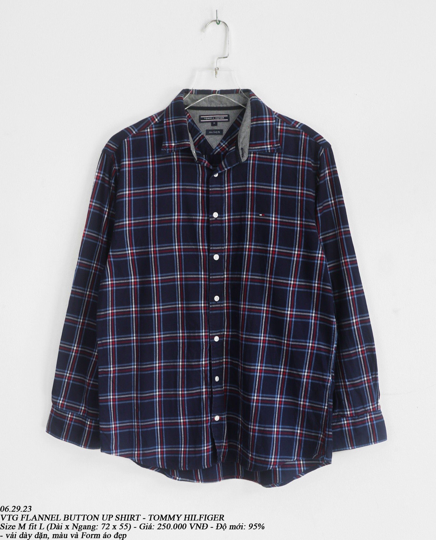 06.29.23 - VTG FLANNEL BUTTON UP SHIRT - TOMMY HILFIGER