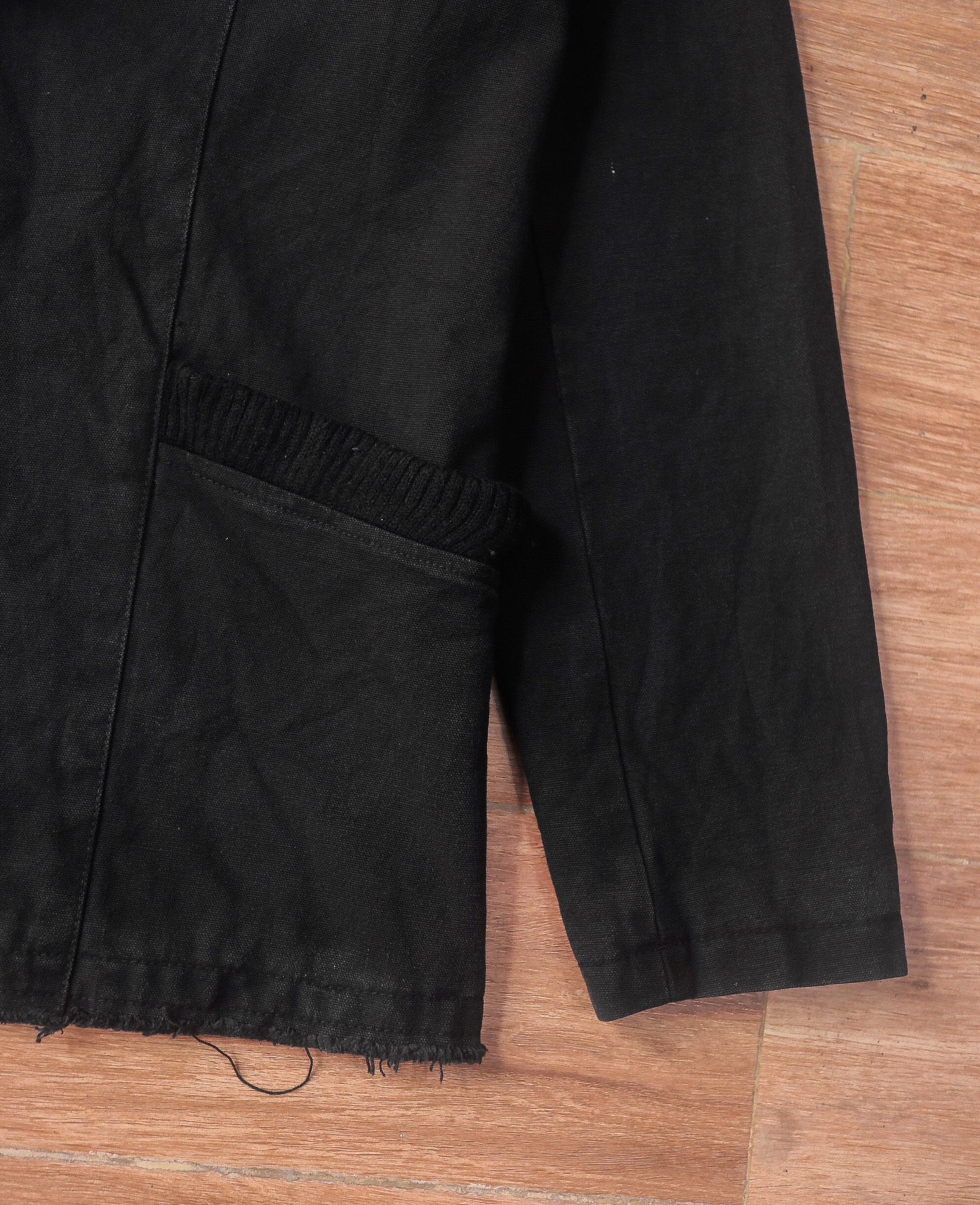 08.18.24 - VTG RAW CUT DENIM BLAZER JACKET - RE HYPHEN