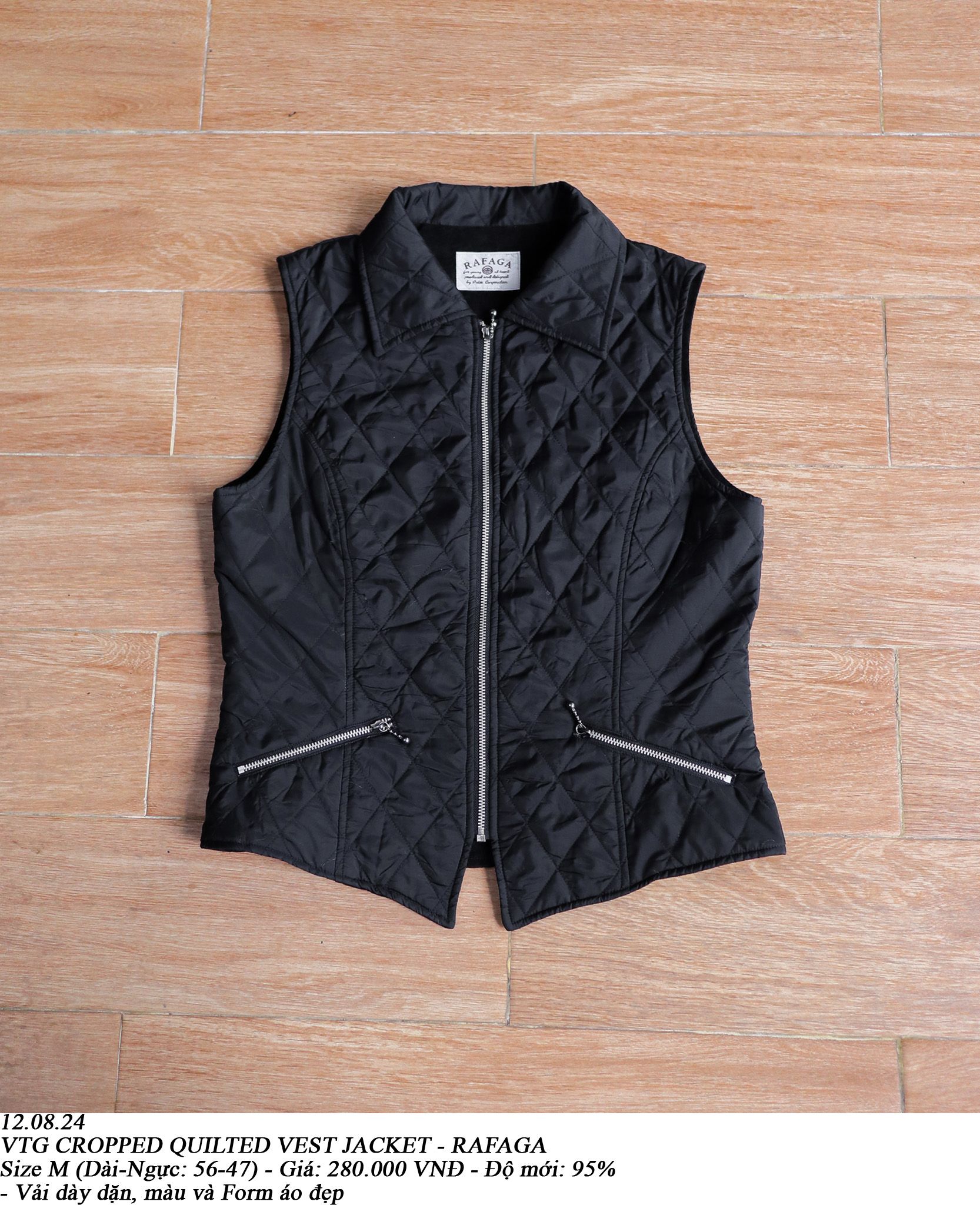 12.08.24 - VTG CROPPED QUILTED VEST JACKET - RAFAGA