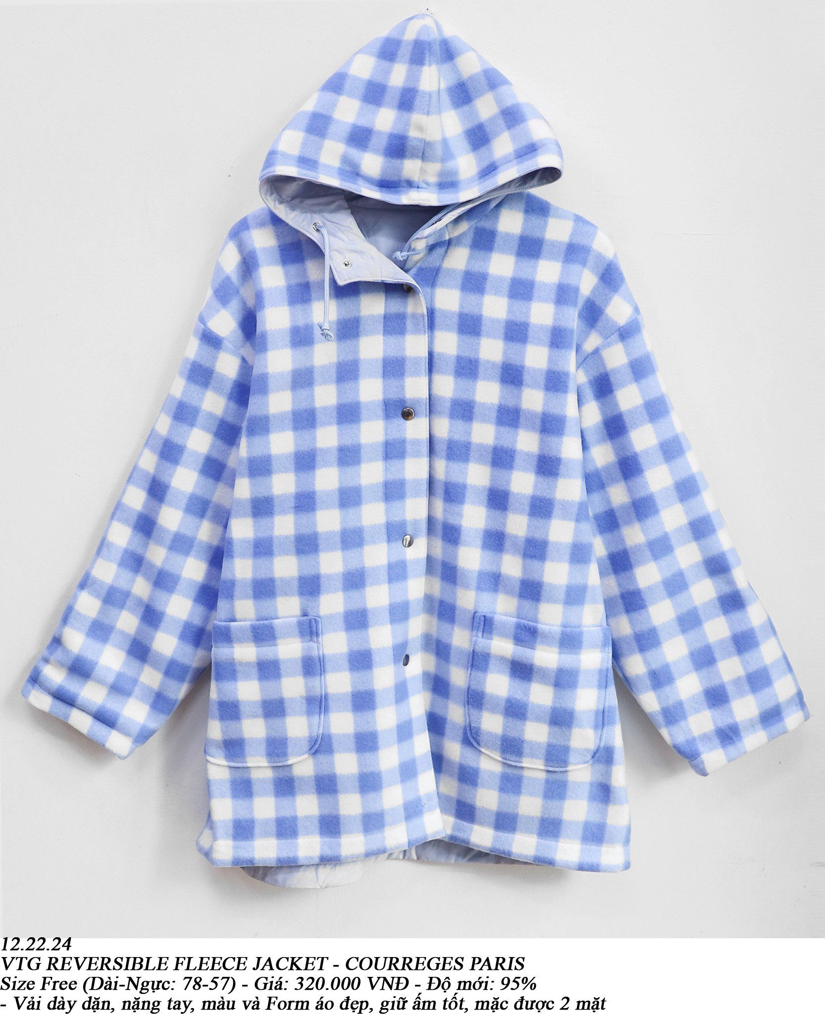 12.22.24 - VTG REVERSIBLE FLEECE JACKET - COURREGES PARIS