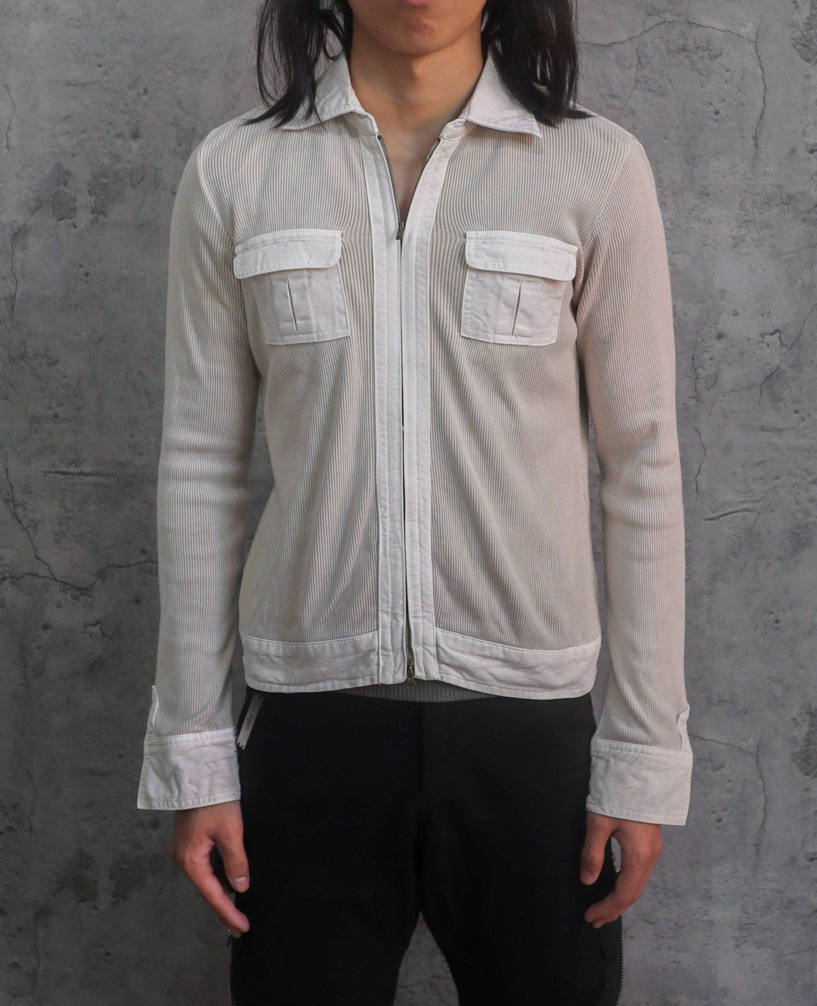 02.23.24 - VTG CROPPED KNIT SHIRT JACKET - MICHEL KLEIN PARIS