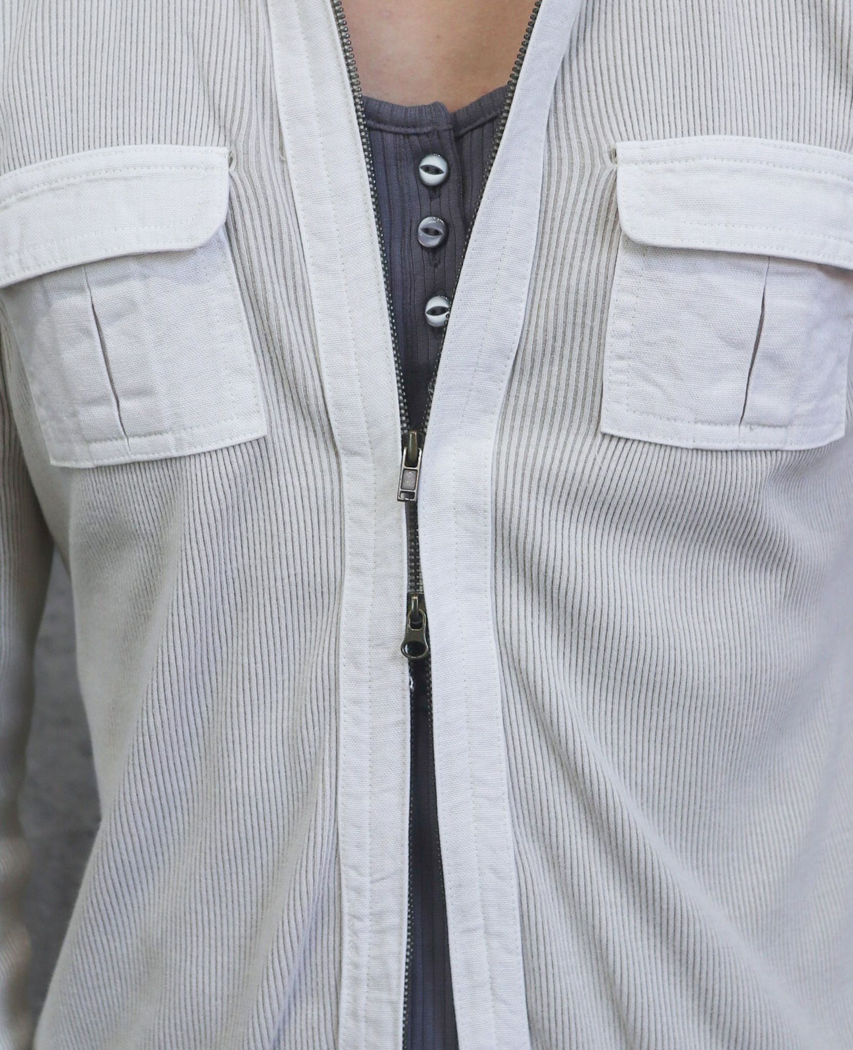 02.23.24 - VTG CROPPED KNIT SHIRT JACKET - MICHEL KLEIN PARIS