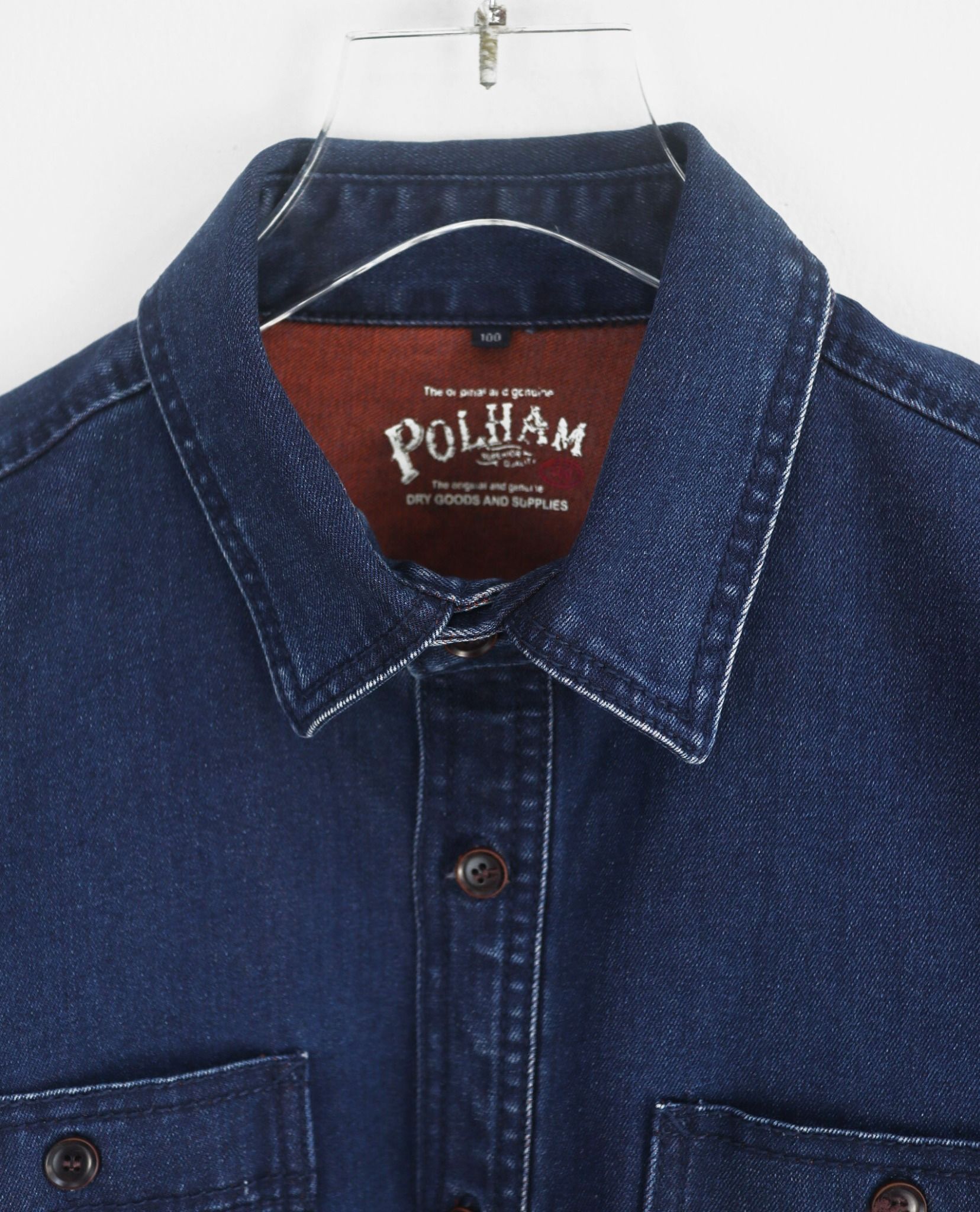 06.29.23 - VTG DENIM BUTTON UP SHIRT - POLHAM