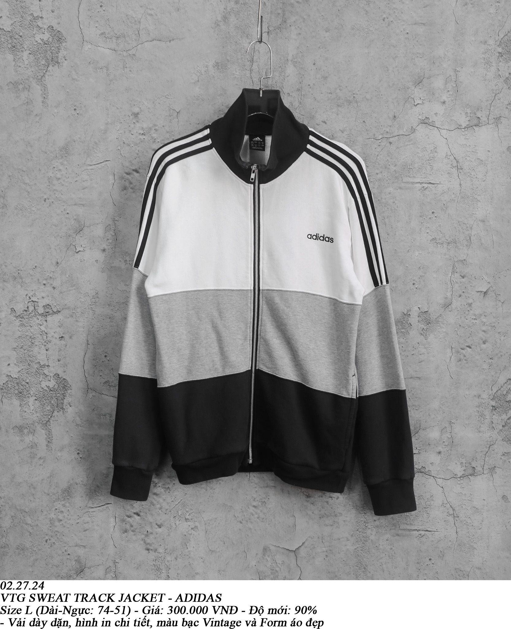 02.27.24 - VTG SWEAT TRACK JACKET - ADIDAS