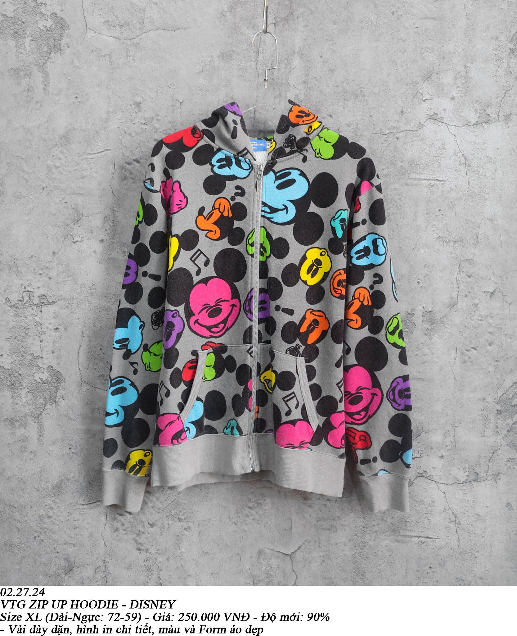 02.27.24 - VTG ZIP UP HOODIE - DISNEY