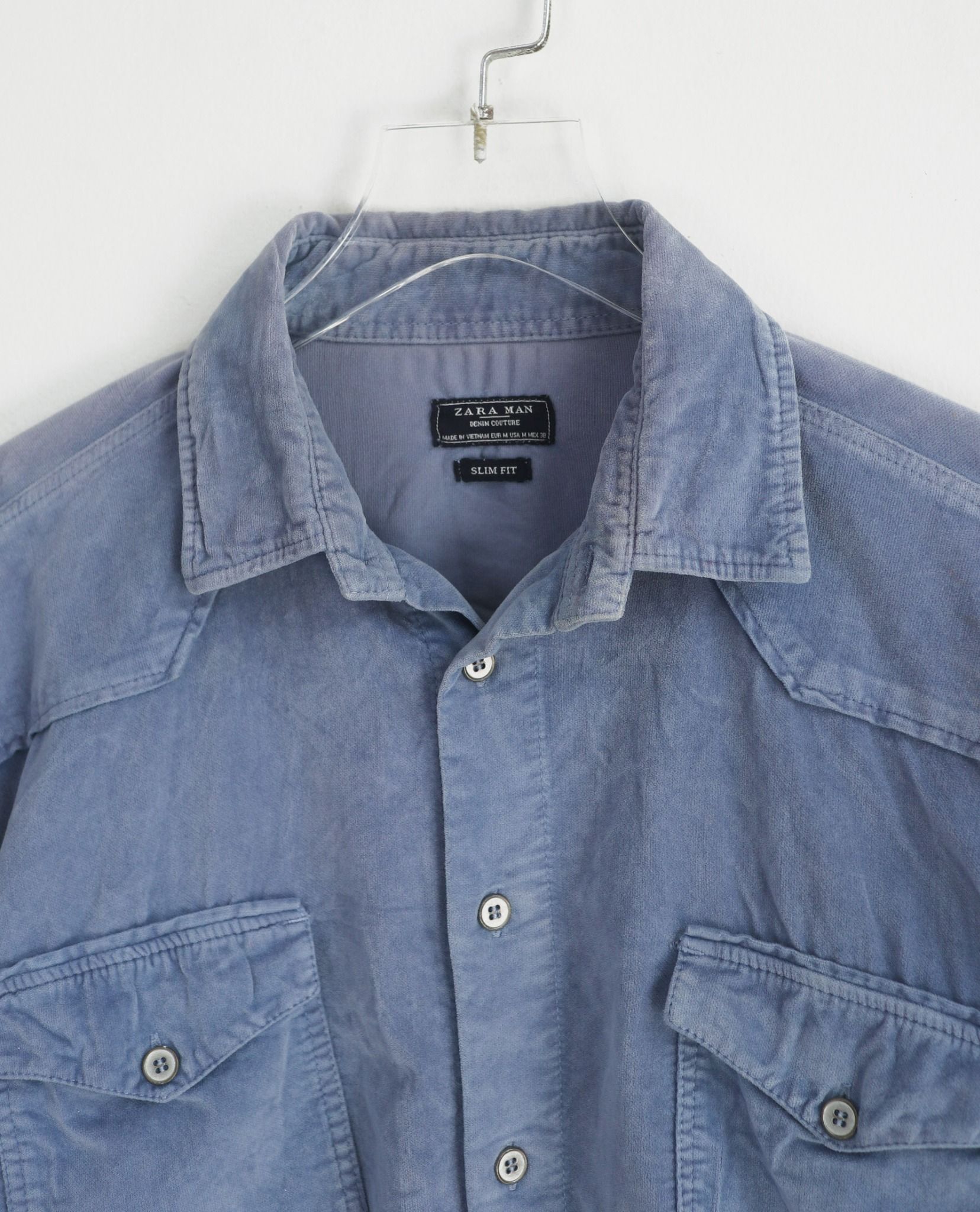 06.29.23 - VTG SUEDE BUTTON UP SHIRT - ZARA MAN