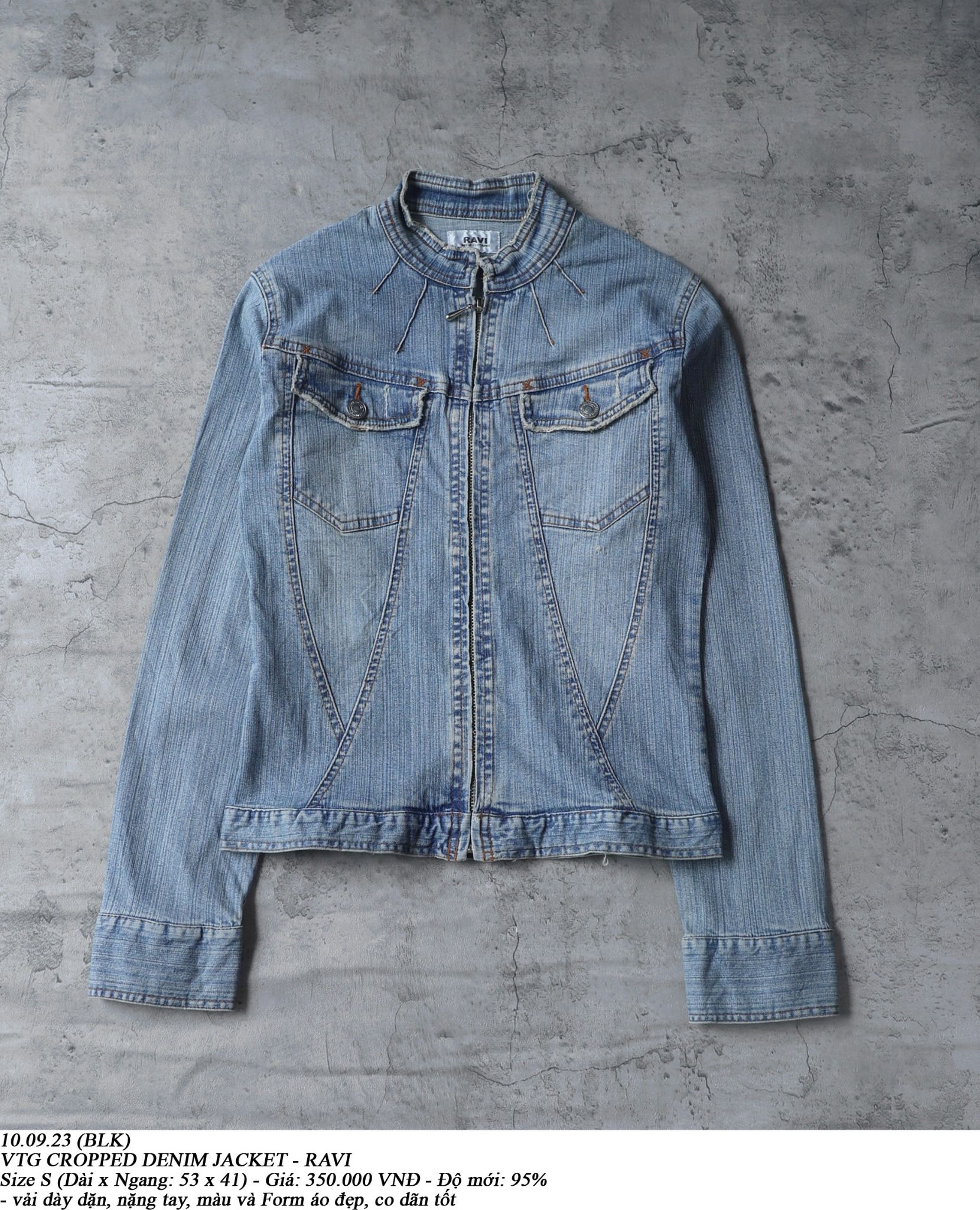 10.09.23 - VTG CROPPED DENIM JACKET - RAVI