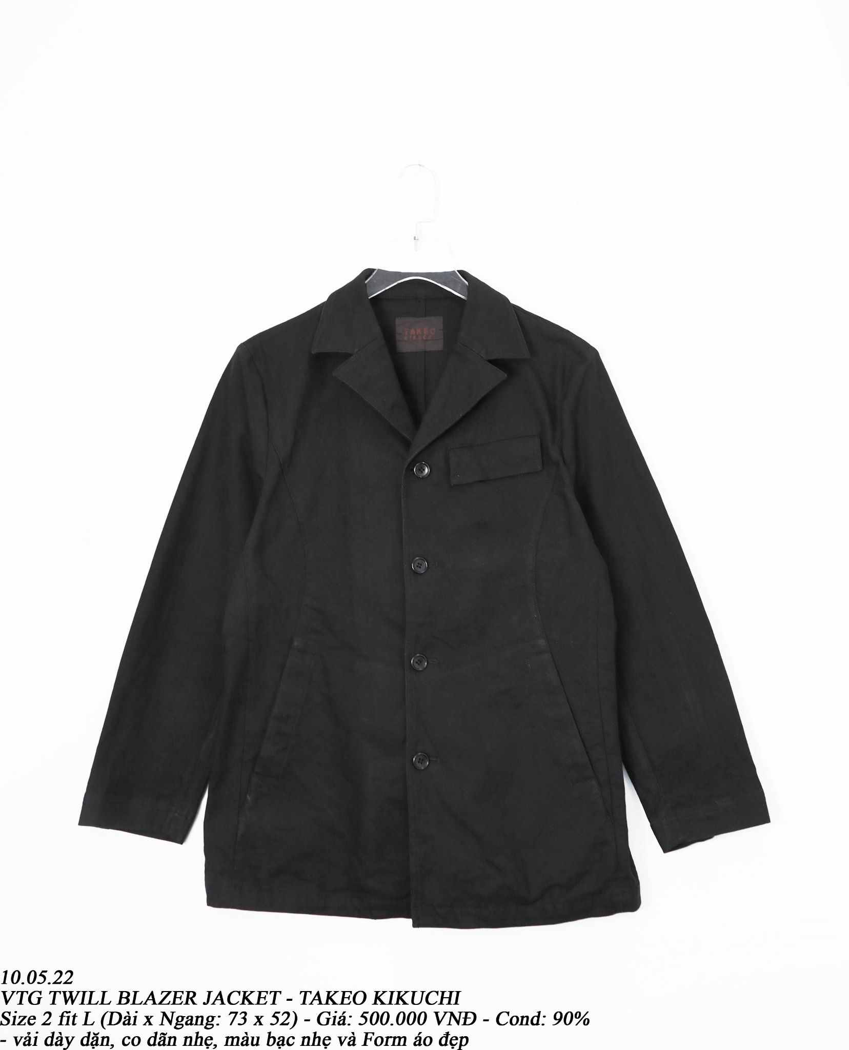10.05.22 - VTG TWILL BLAZER JACKET - TAKEO KIKUCHI