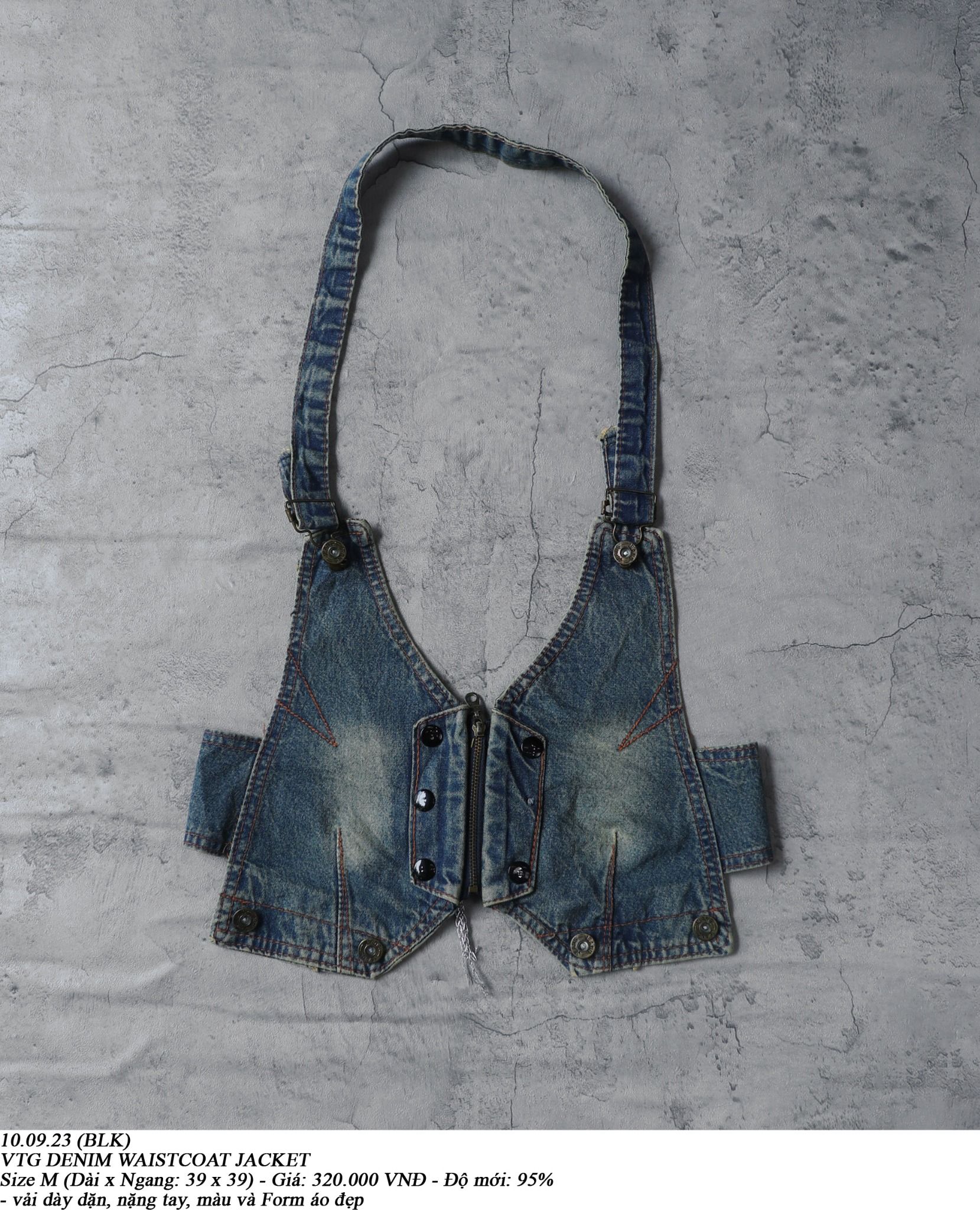 10.09.23 - VTG DENIM WAISTCOAT JACKET