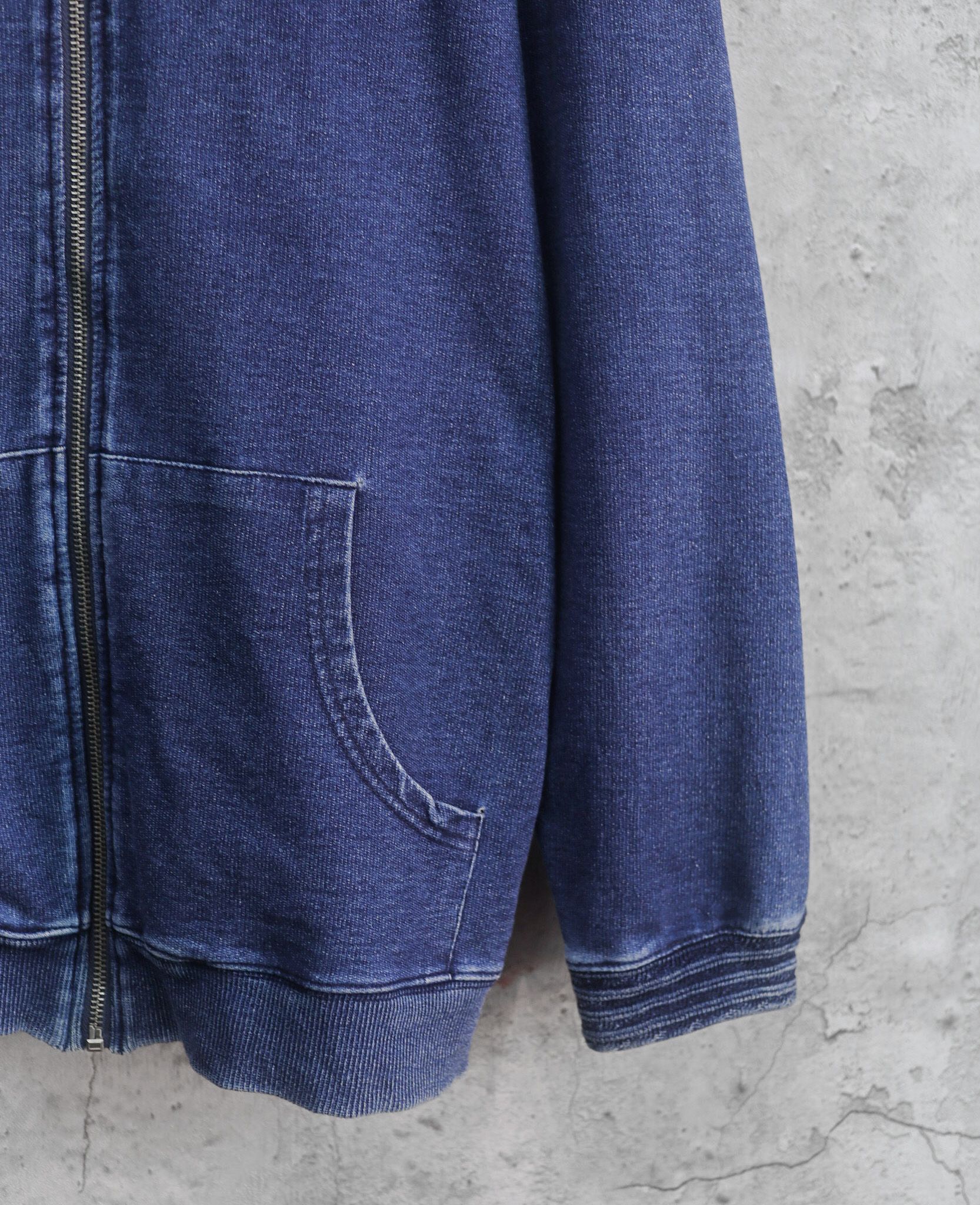 02.27.24 - VTG INDIGO WASH ZIP UP HOODIE - PAPER BAG