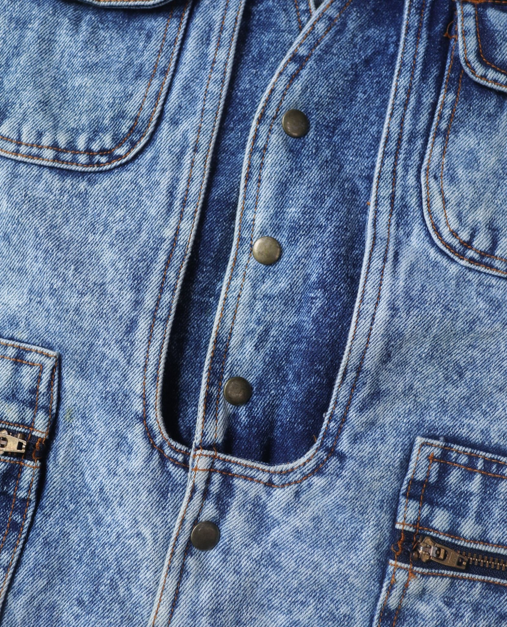 10.11.23 - VTG DENIM VEST WORK JACKET - GREAT DRAGON