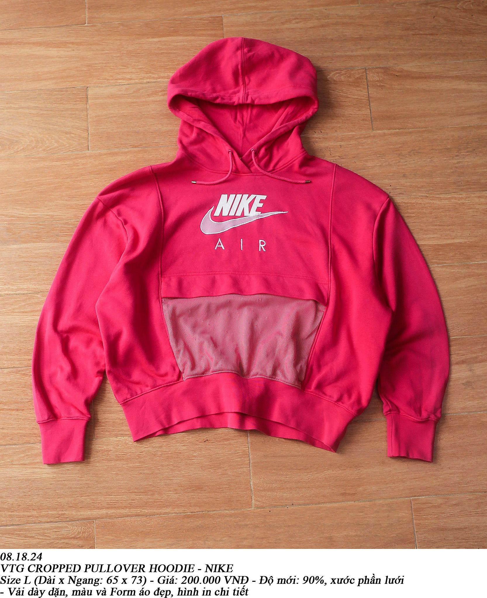 08.18.24 - VTG CROPPED PULLOVER HOODIE - NIKE