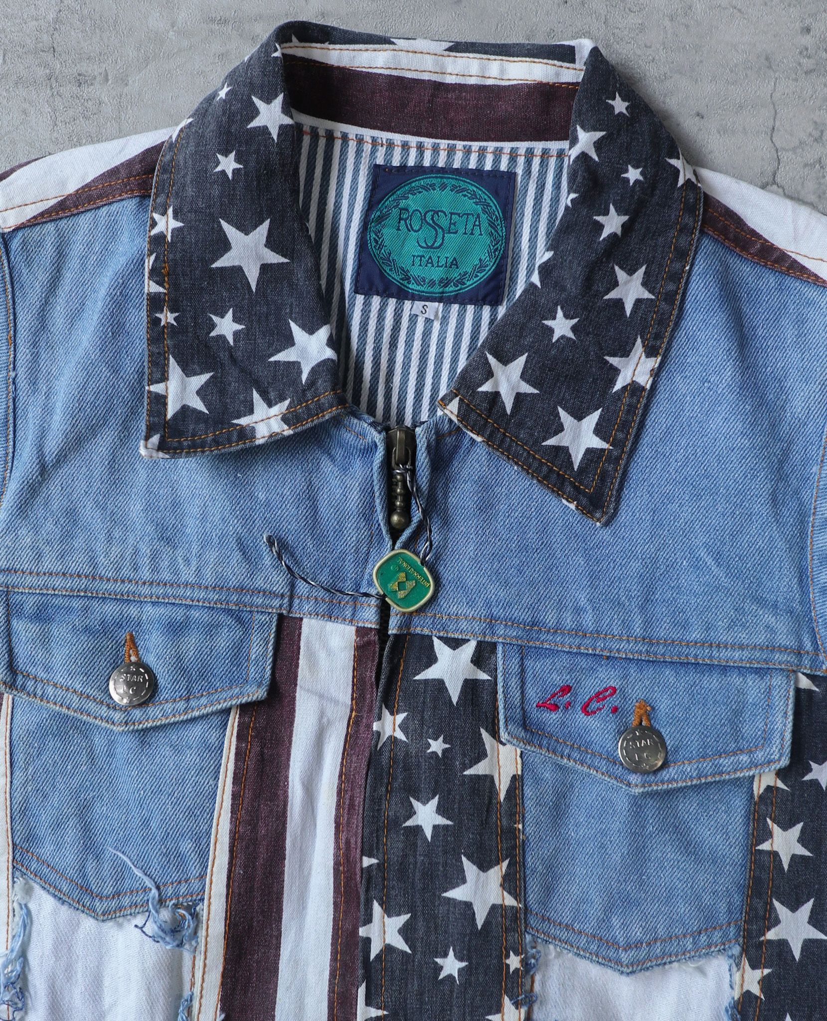 10.14.23 - VTG DENIM SLEEVELESS JACKET - ROSETTA ITALIA