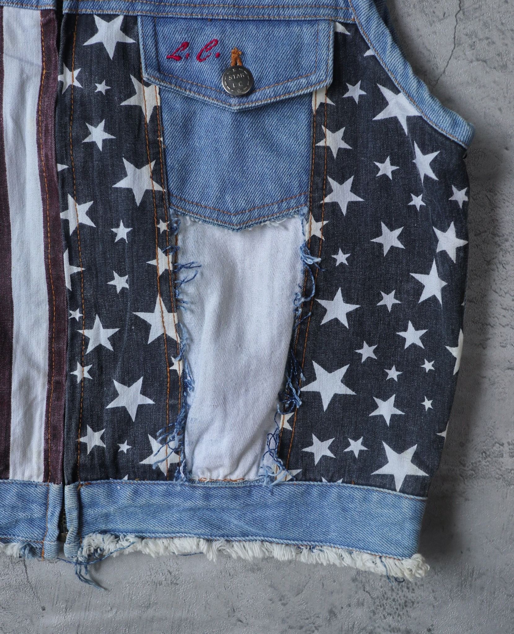 10.14.23 - VTG DENIM SLEEVELESS JACKET - ROSETTA ITALIA