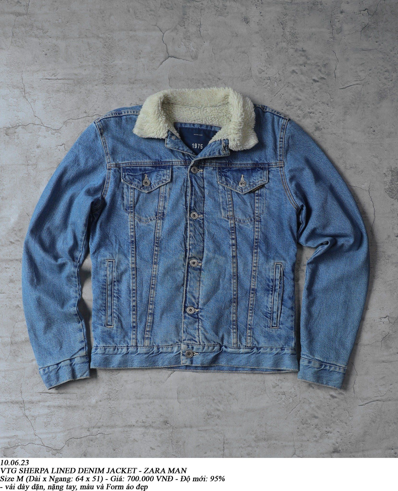 10.06.23 - VTG SHERPA LINED DENIM JACKET - ZARA MAN