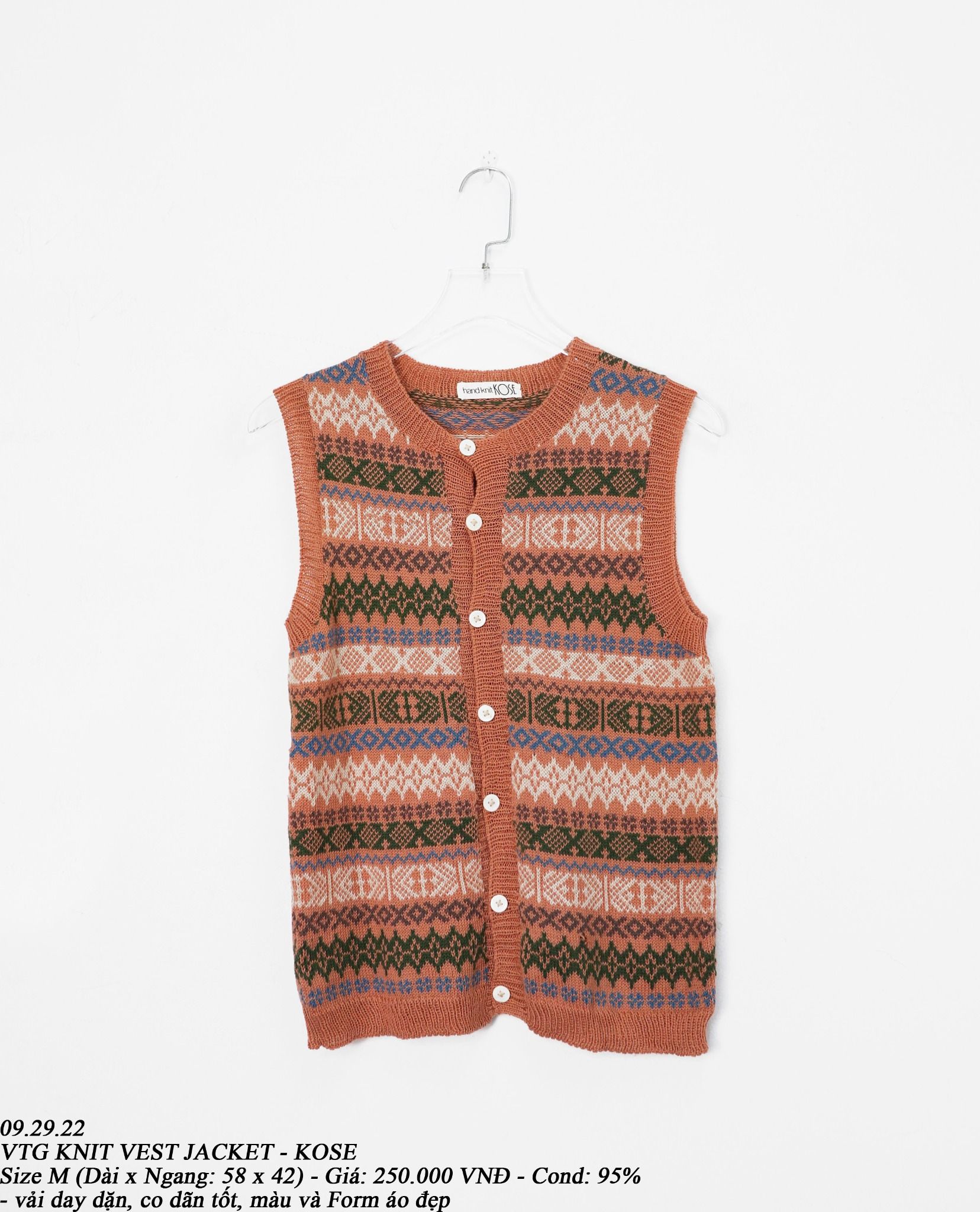 09.29.22 - VTG KNIT VEST JACKET - KOSE