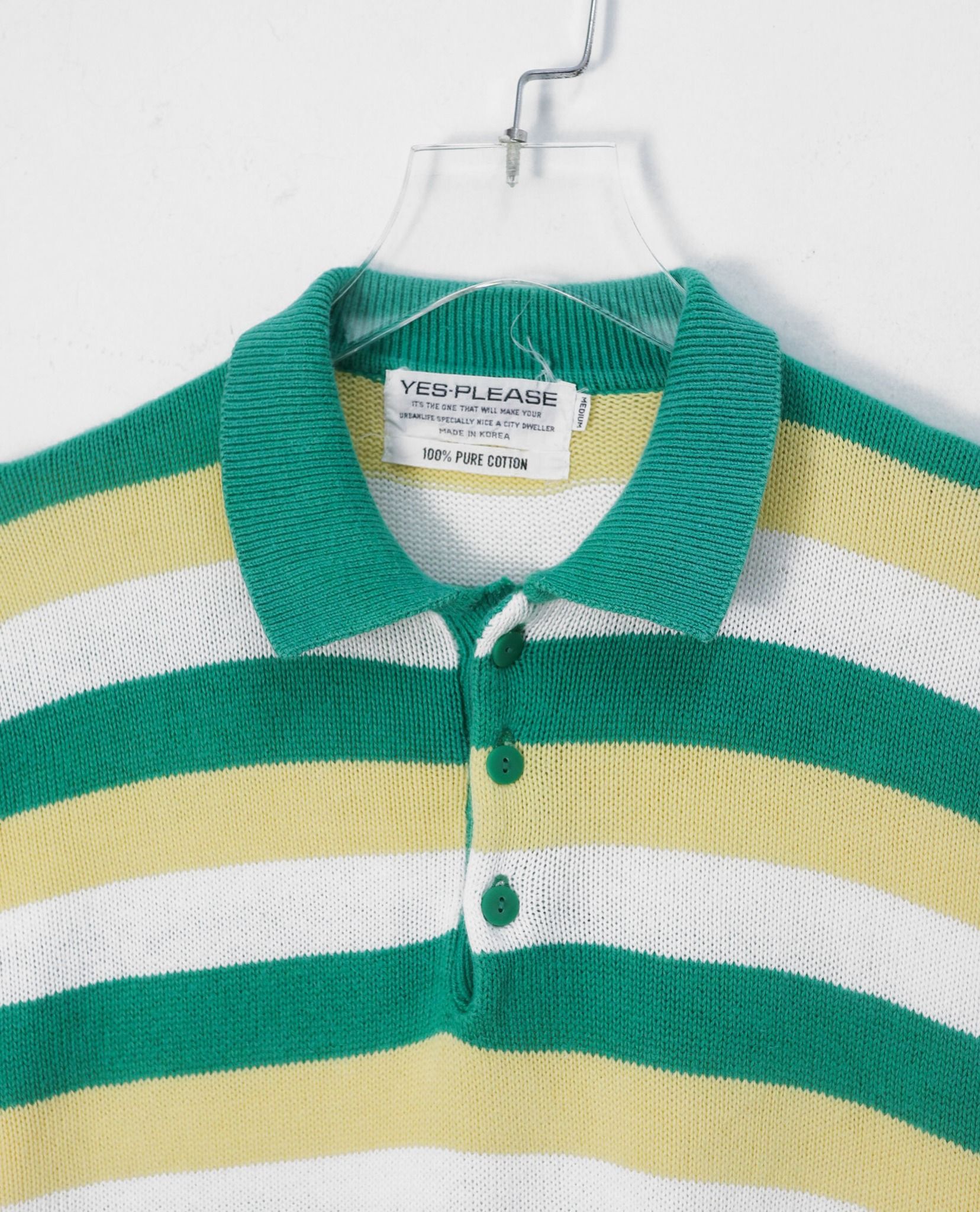 01.05.23 - VTG KNIT POLO SHIRT - YES PLEASE